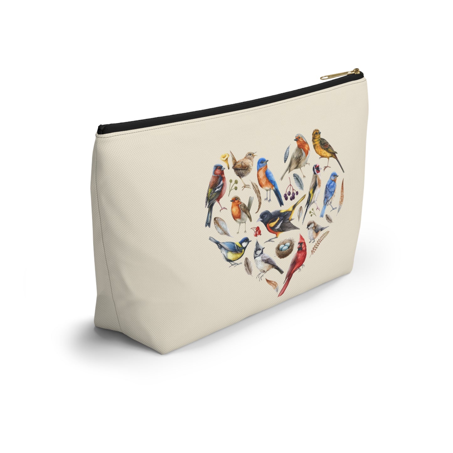 Bird Heart Accessory Pouch Natural