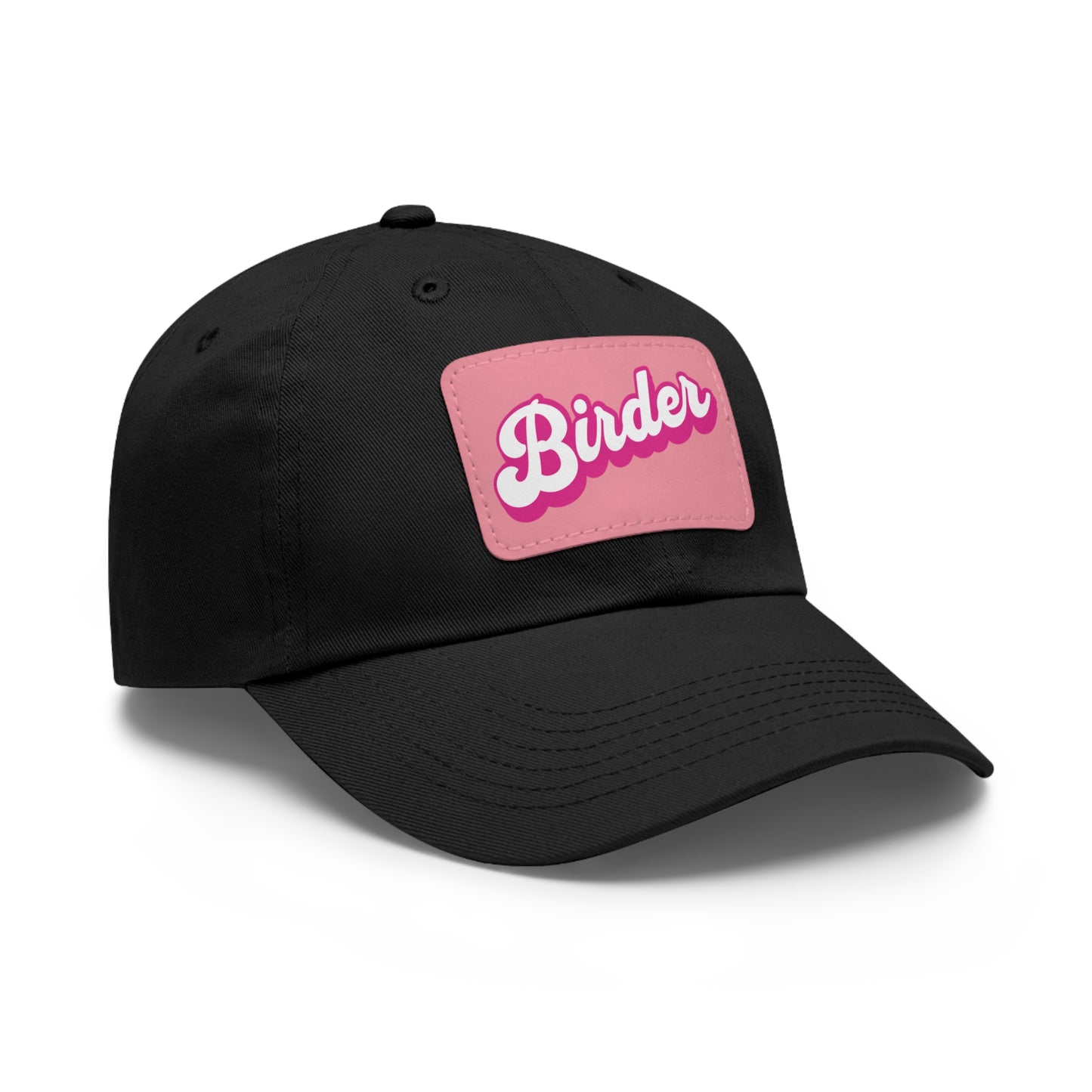 The Nerdy Birder - Birder Hat with Leather Patch for Inspired by childhood memories of playful glamour, Stylish Outdoor Cap, Gift for Bird Watching Enthusiasts, Casual Fashion Accessory