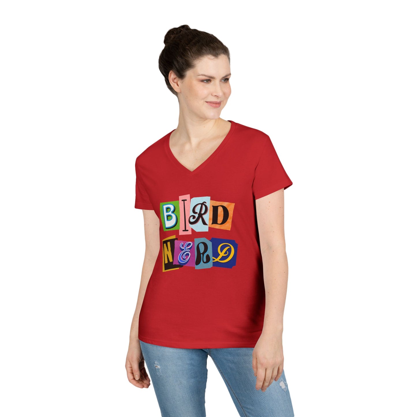 Bird Nerd Ladies' V-Neck T-Shirt