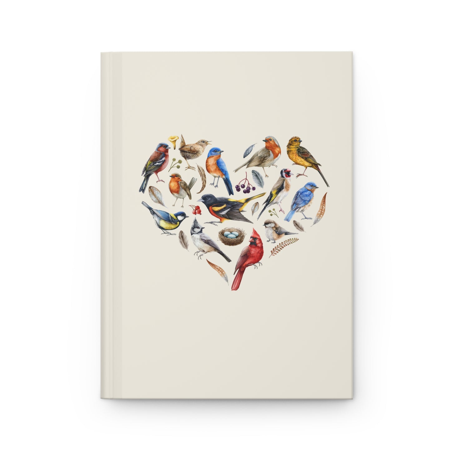 The Nerdy Birder Bird Heart Hardcover Journal - Perfect for Nature Lovers & Birdwatchers
