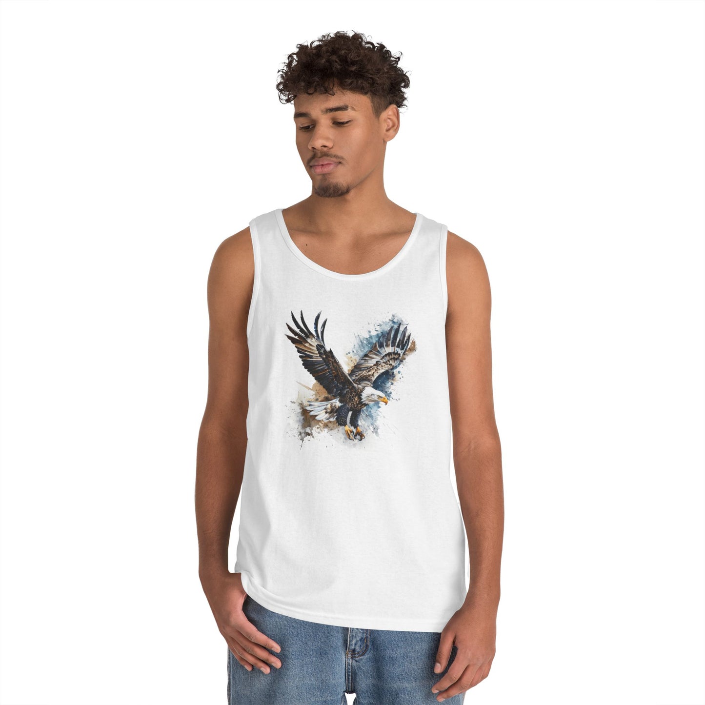 Eagle Graphic Unisex Heavy Cotton Tank Top – Outdoor Adventure Wear