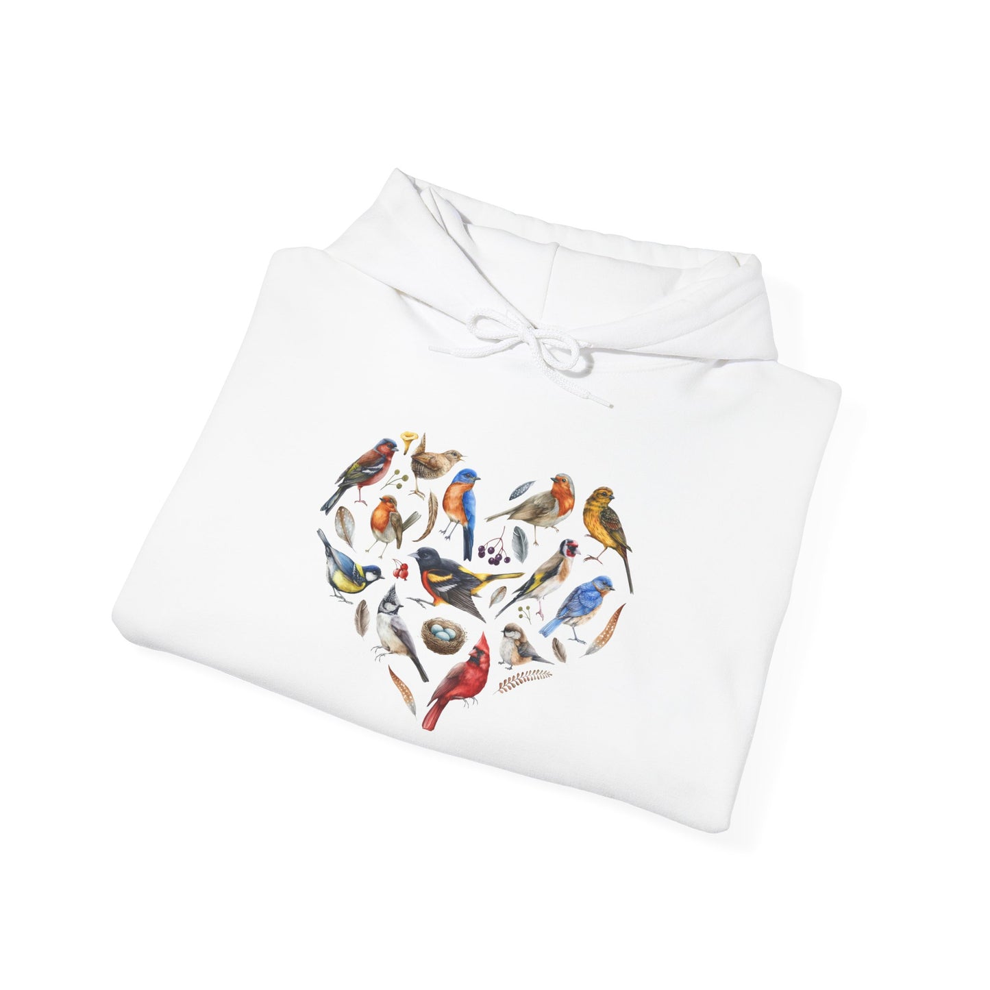 Bird Heart Unisex Hoodie - Cozy Sweatshirt for Nature Lovers