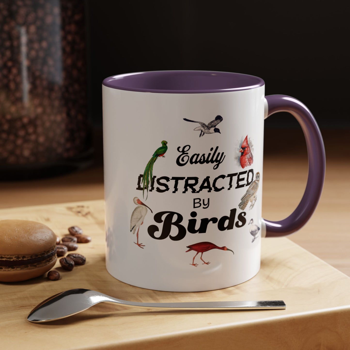 Easily Distracted by Birds Coffee Mug - Fun Accent Mug for Bird Lovers
