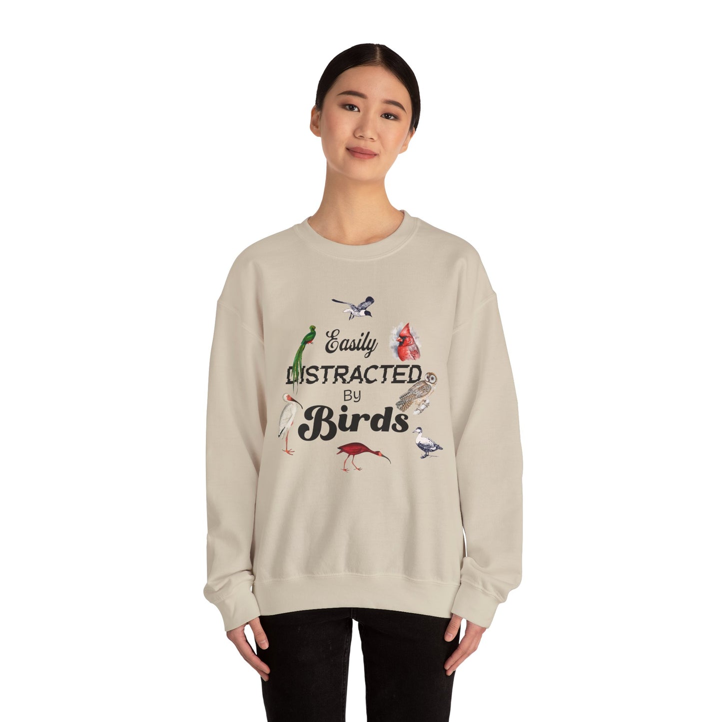 Easily Distracted by Birds Sweatshirt | Unisex Heavy Blend Crewneck