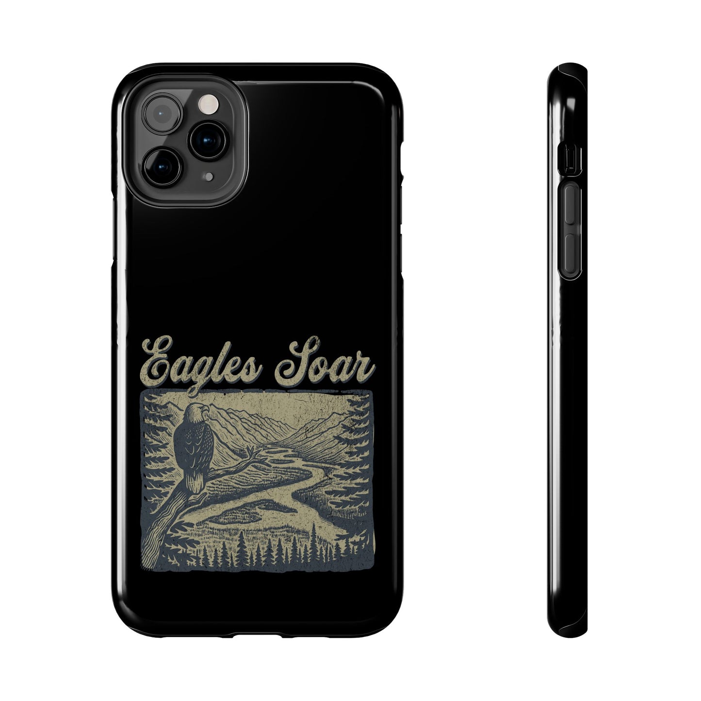 The Nerdy Birder - Eagles Soar Tough Phone Case, Nature Lover Gift, Hiking Accessory, Wildlife Enthusiast, Adventure Protection Case