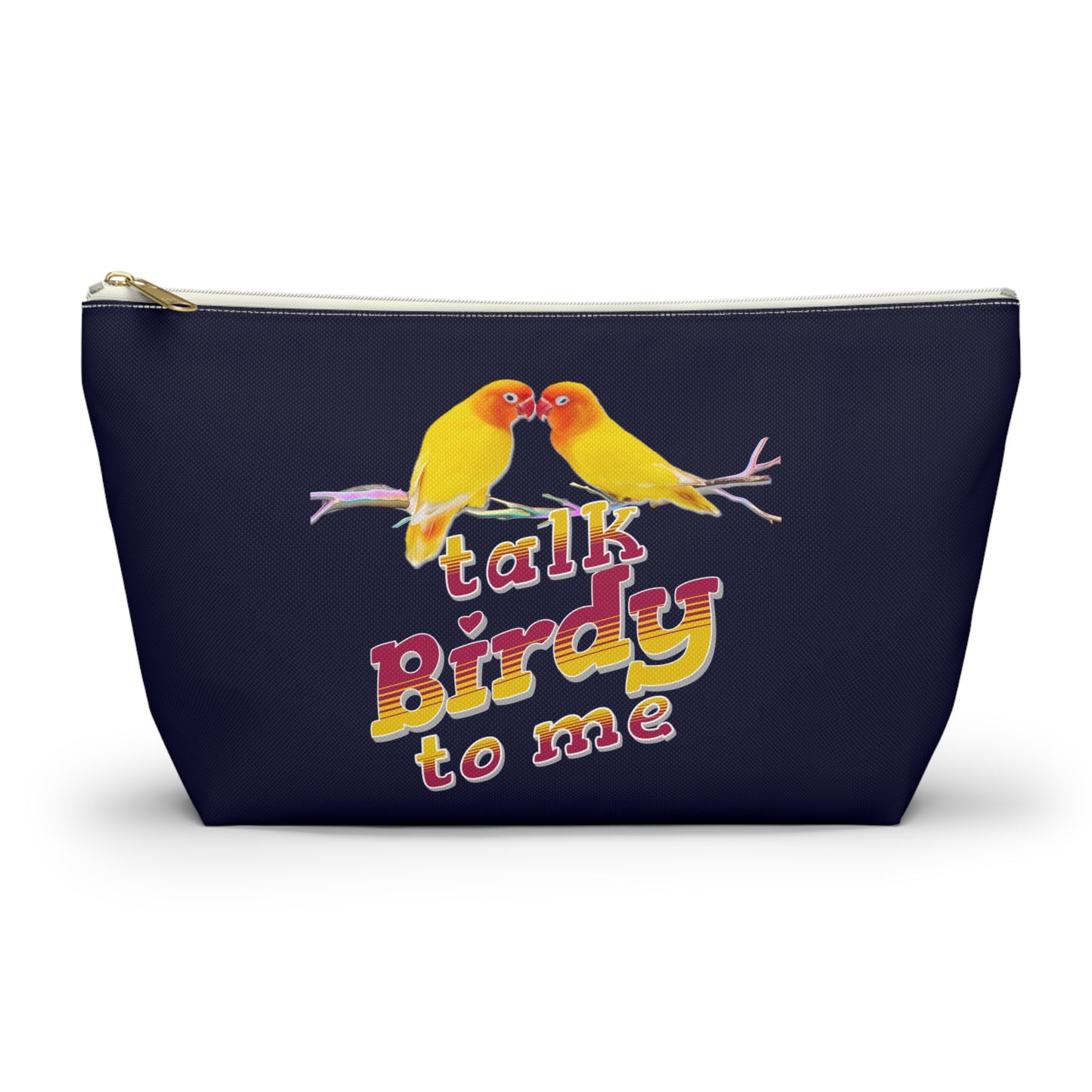 Talk Birdy to Me Vibrant Accessory Pouch - Colorful Bird Design