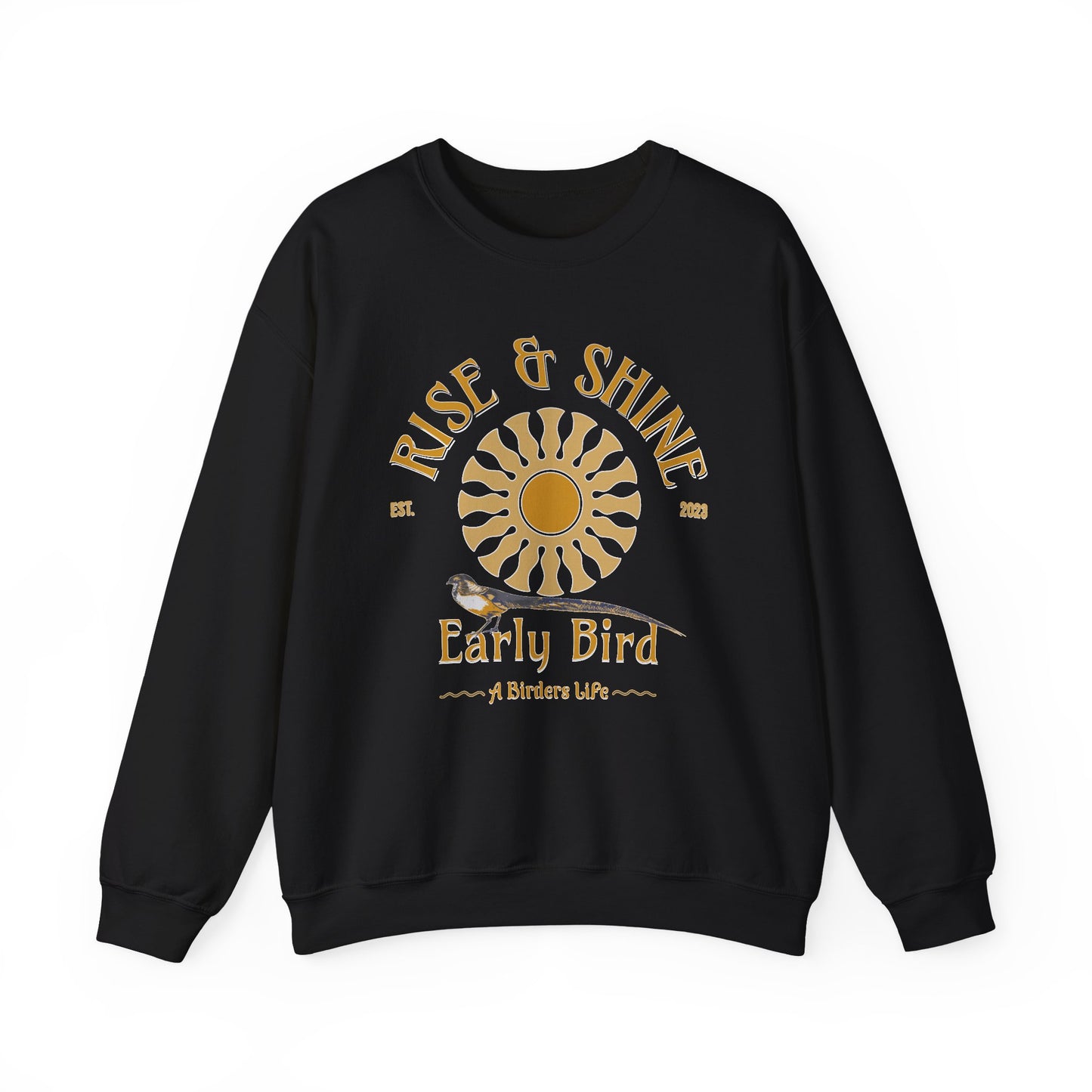 Rise & Shine Early Bird Crewneck Sweatshirt - Perfect for Bird Lovers