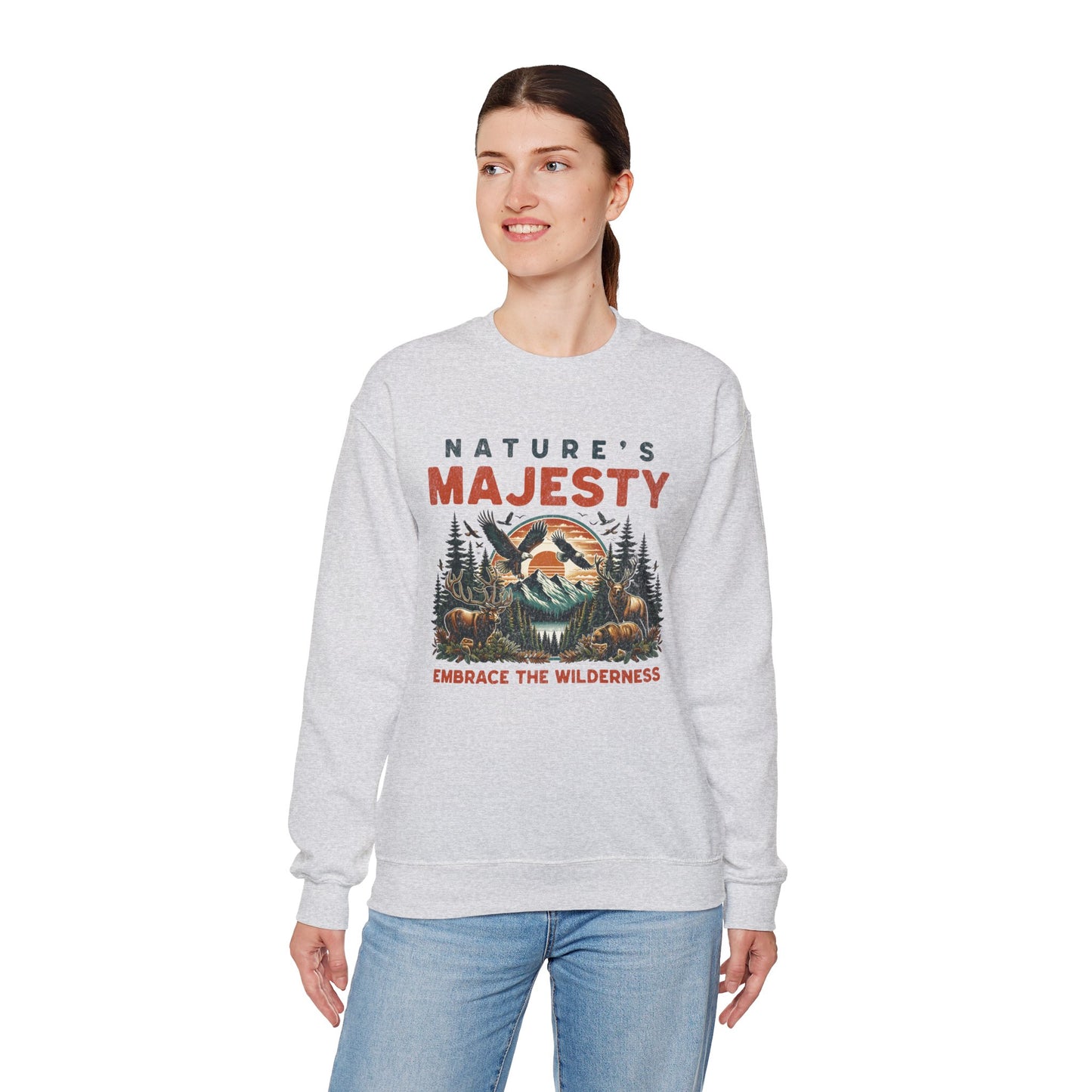 Nature's Majesty Graphic Sweatshirt - Embrace the Wilderness