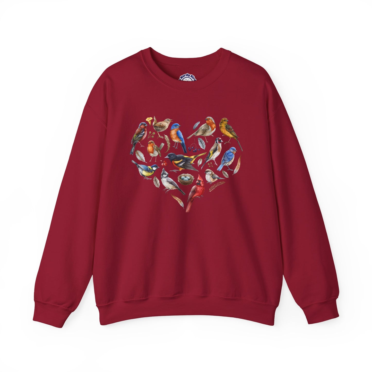 Bird Heart Graphic Unisex Crewneck Sweatshirt