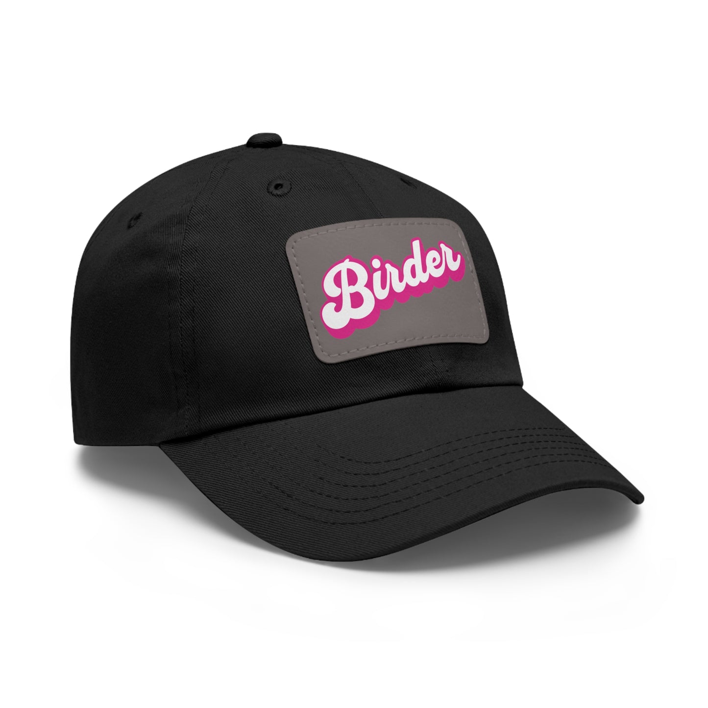 The Nerdy Birder - Birder Hat with Leather Patch for Inspired by childhood memories of playful glamour, Stylish Outdoor Cap, Gift for Bird Watching Enthusiasts, Casual Fashion Accessory