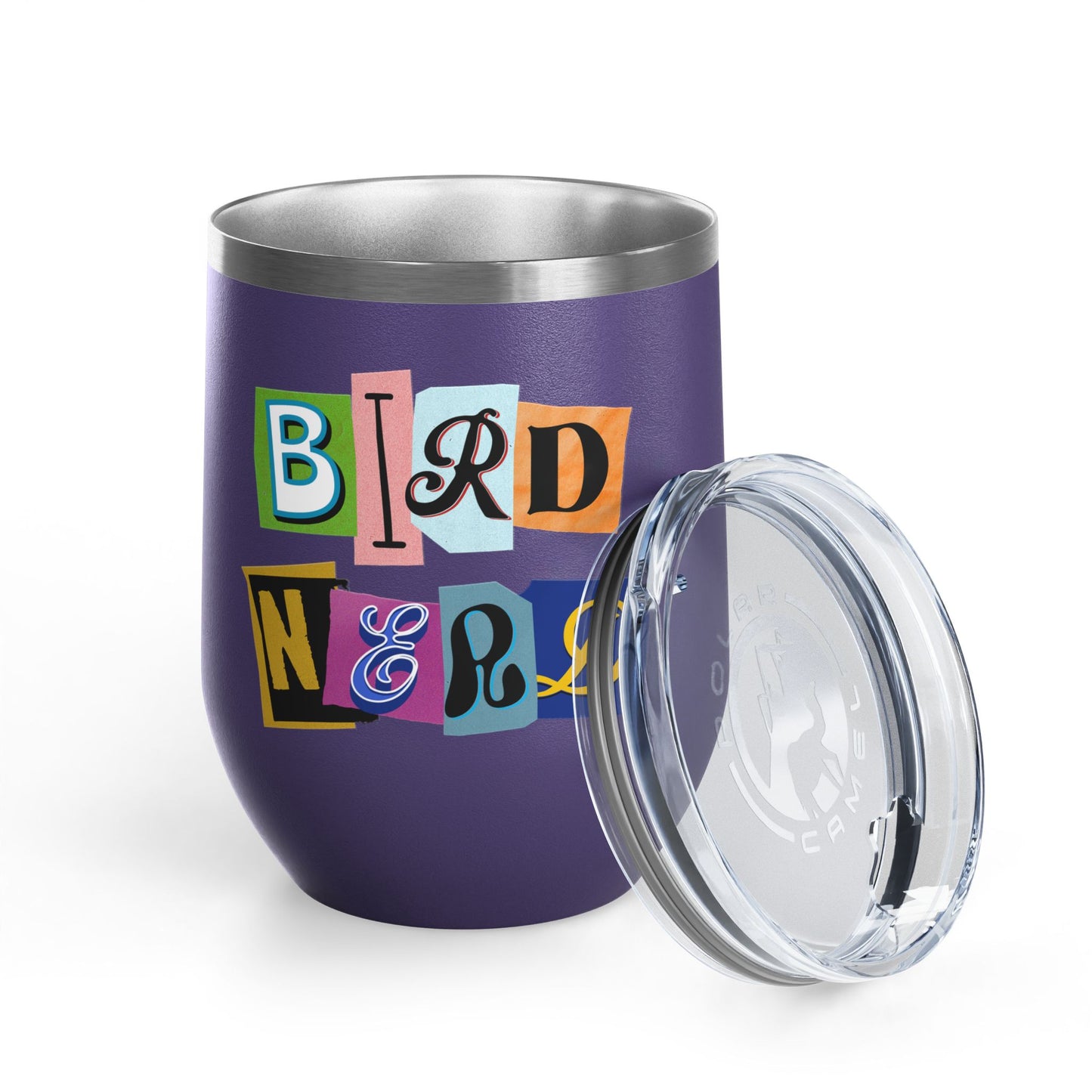 Bird Nerd Wine Tumbler - 12oz Insulated Stainless Steel Cup for Wine Lovers