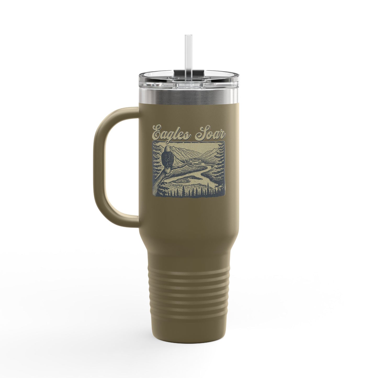The Nerdy Birder Eagles Soar Insulated Travel Mug 40oz
