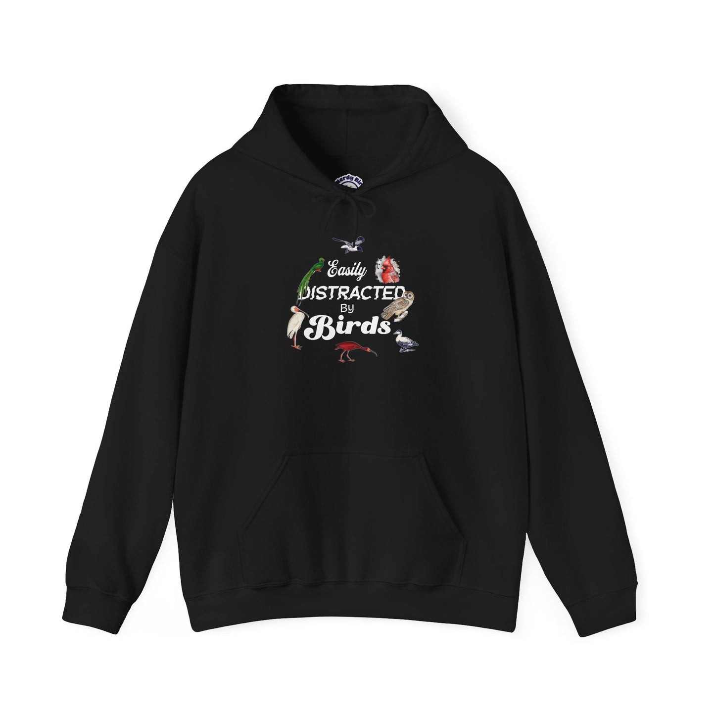 The Nerdy Birder - Easily Distracted by Birds Unisex Hoodie - Cozy Sweatshirt for Nature Lovers