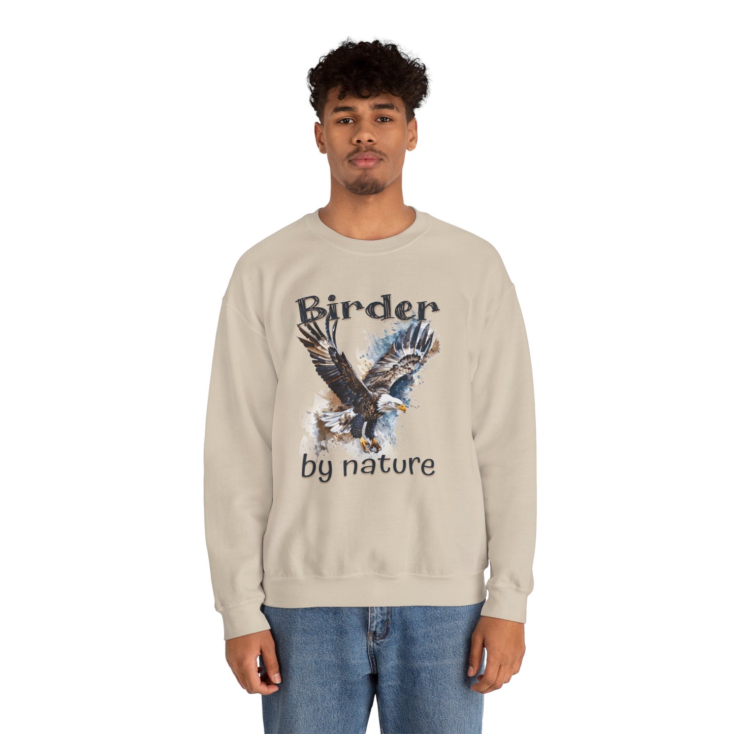Eagle Birding By Nature Birding Enthusiast Crewneck Sweatshirt