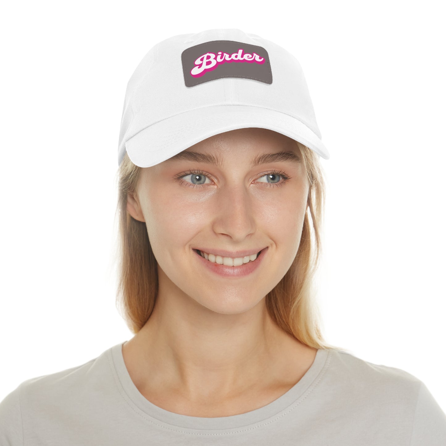 The Nerdy Birder - Birder Hat with Leather Patch for Inspired by childhood memories of playful glamour, Stylish Outdoor Cap, Gift for Bird Watching Enthusiasts, Casual Fashion Accessory