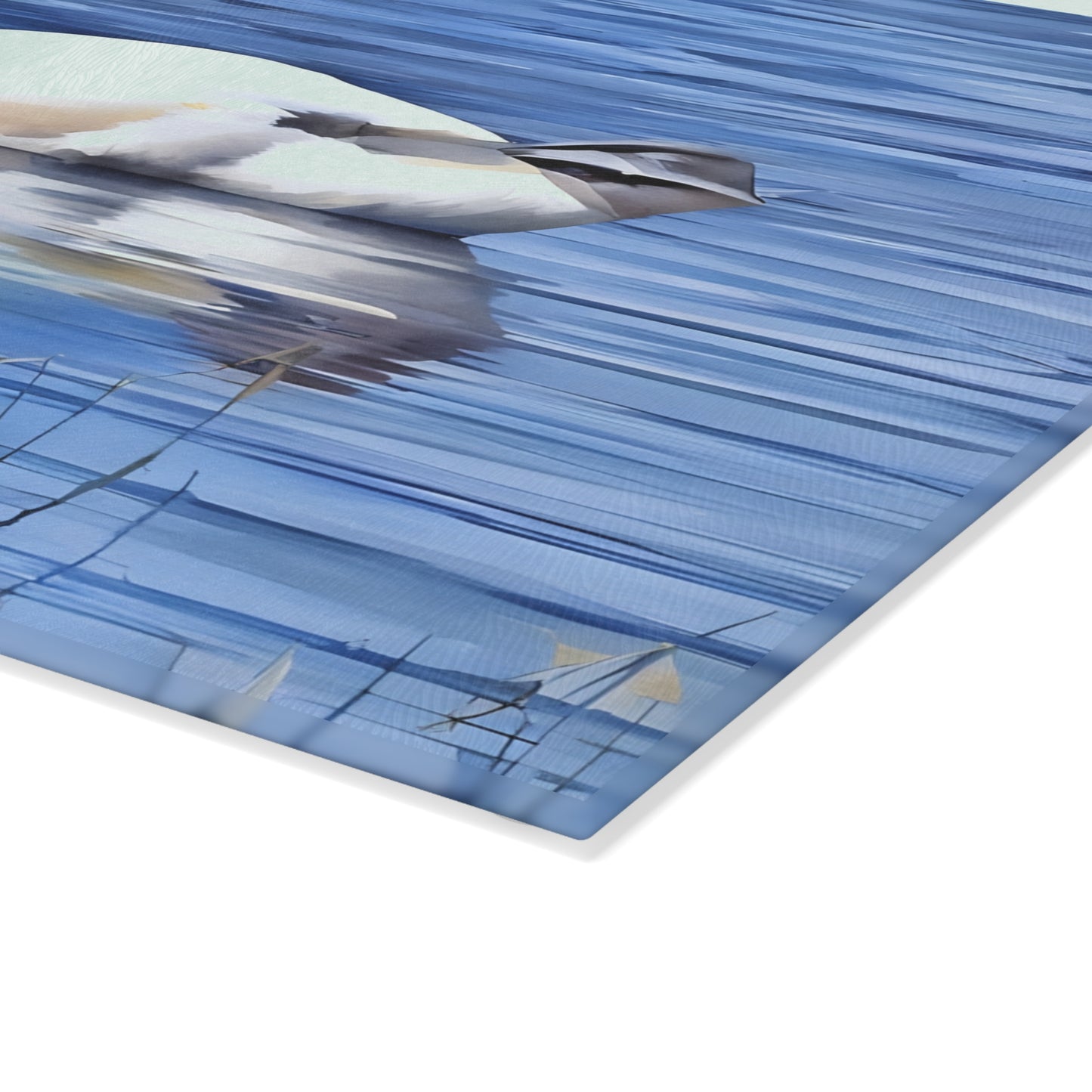 The Nerdy Birder - Irish Swan Glass Cutting Board | Kitchen Décor, Bird Lovers Gift, Beach House Accessory