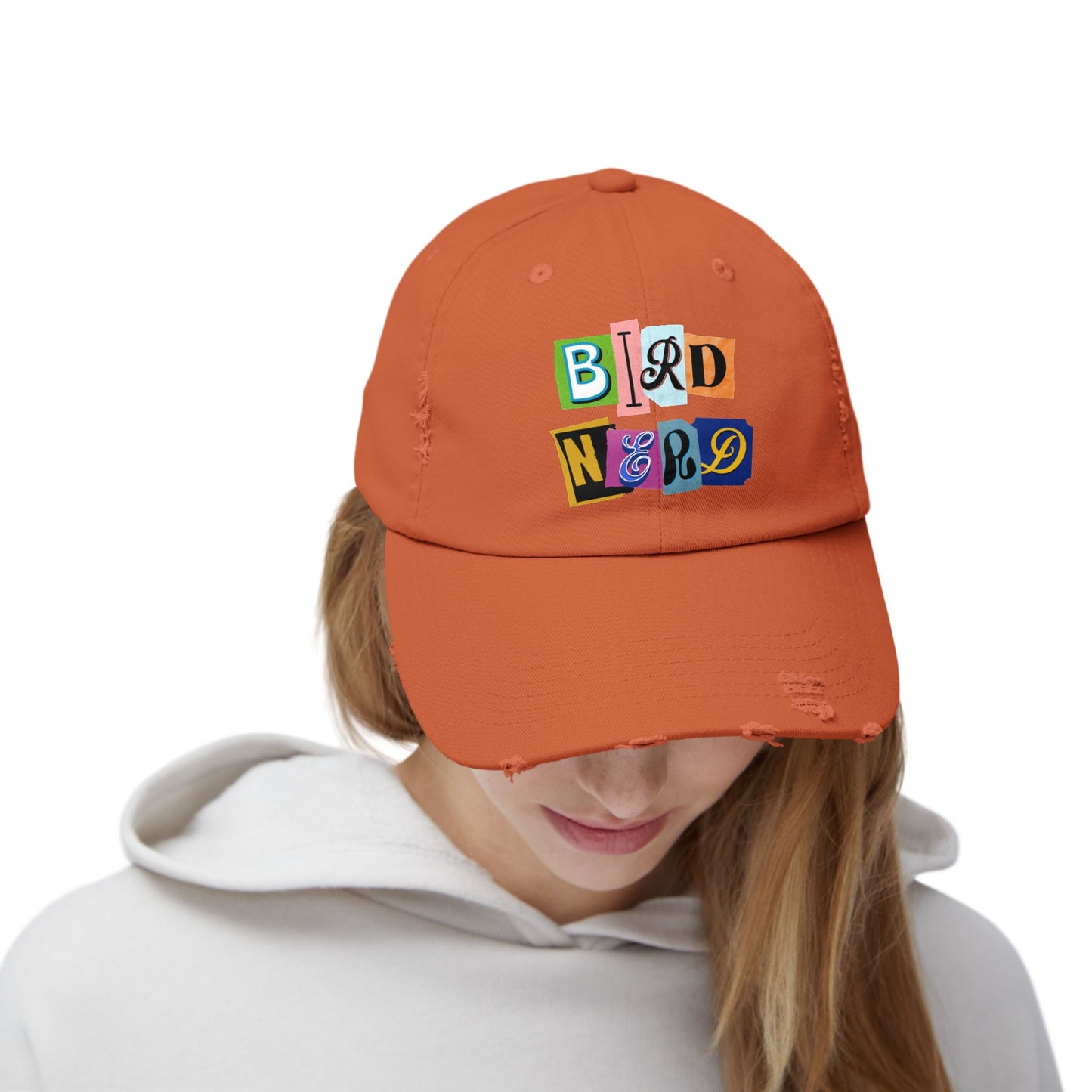 Bird Nerd Playful Unisex Distressed Cap - Perfect for Bird Lovers & Nerds
