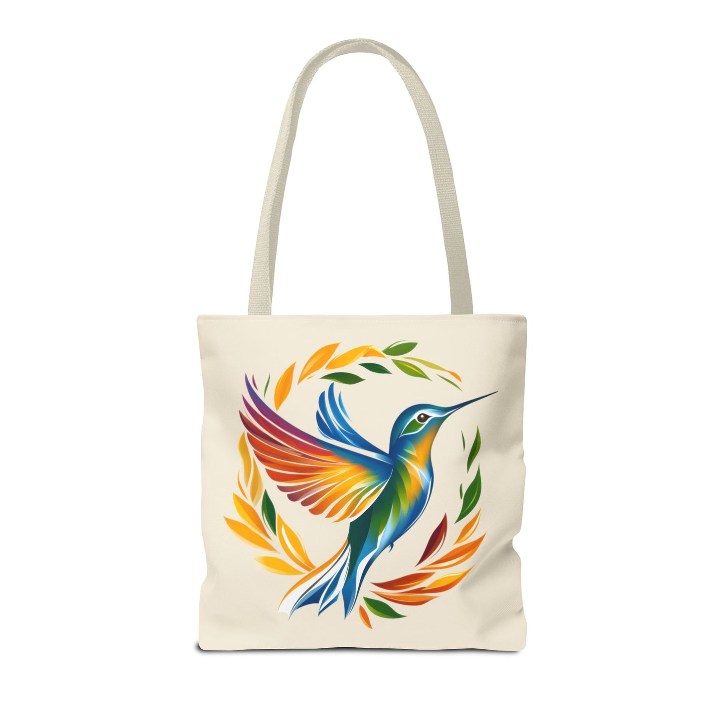 Hummingbird Rainbow Tote Bag - Natural color