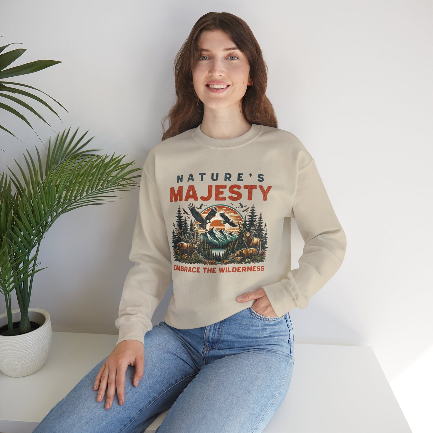 Nature's Majesty Graphic Sweatshirt - Embrace the Wilderness