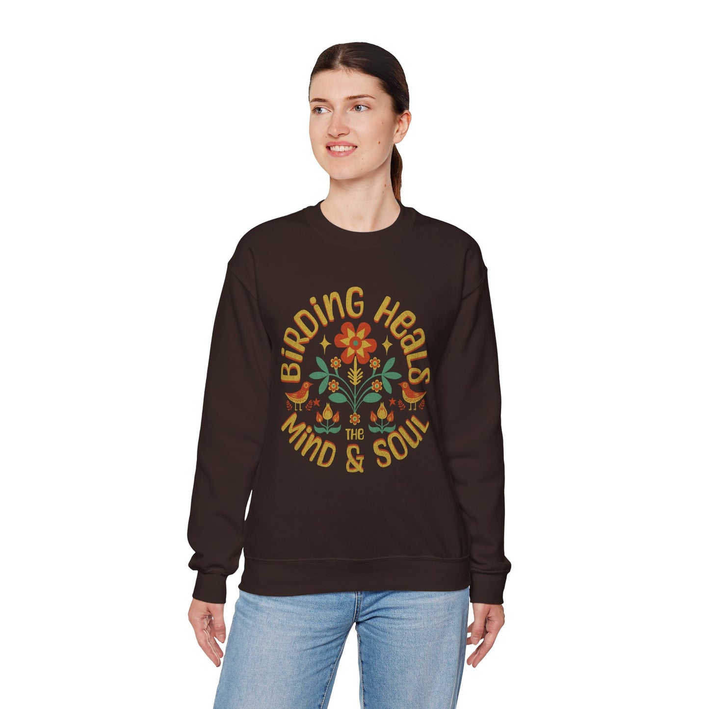 Birding Heals The Mind And Soul Sweatshirt - Unisex Heavy Blend Crewneck