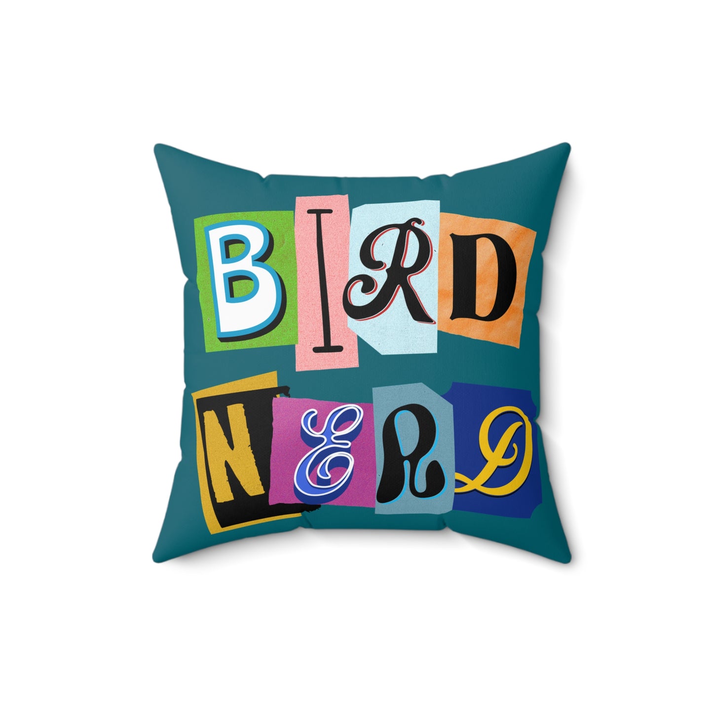 Bird Nerd Vibrant Square Pillow - Home Decor