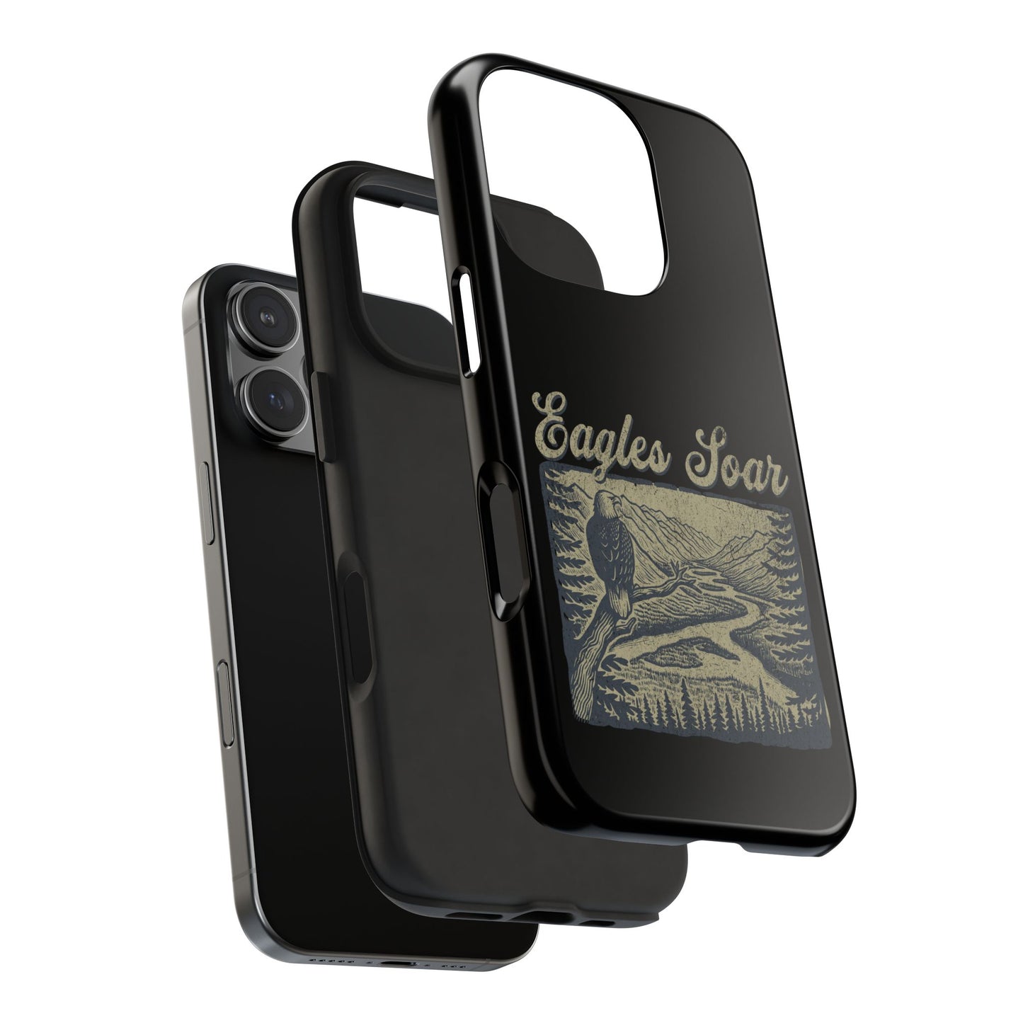 The Nerdy Birder - Eagles Soar Tough Phone Case, Nature Lover Gift, Hiking Accessory, Wildlife Enthusiast, Adventure Protection Case