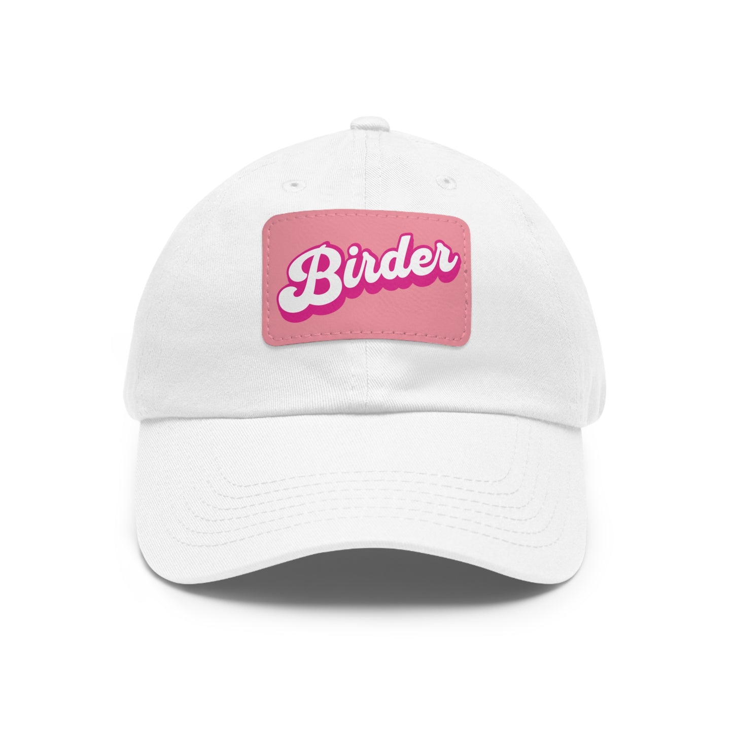 The Nerdy Birder - Birder Hat with Leather Patch for Inspired by childhood memories of playful glamour, Stylish Outdoor Cap, Gift for Bird Watching Enthusiasts, Casual Fashion Accessory