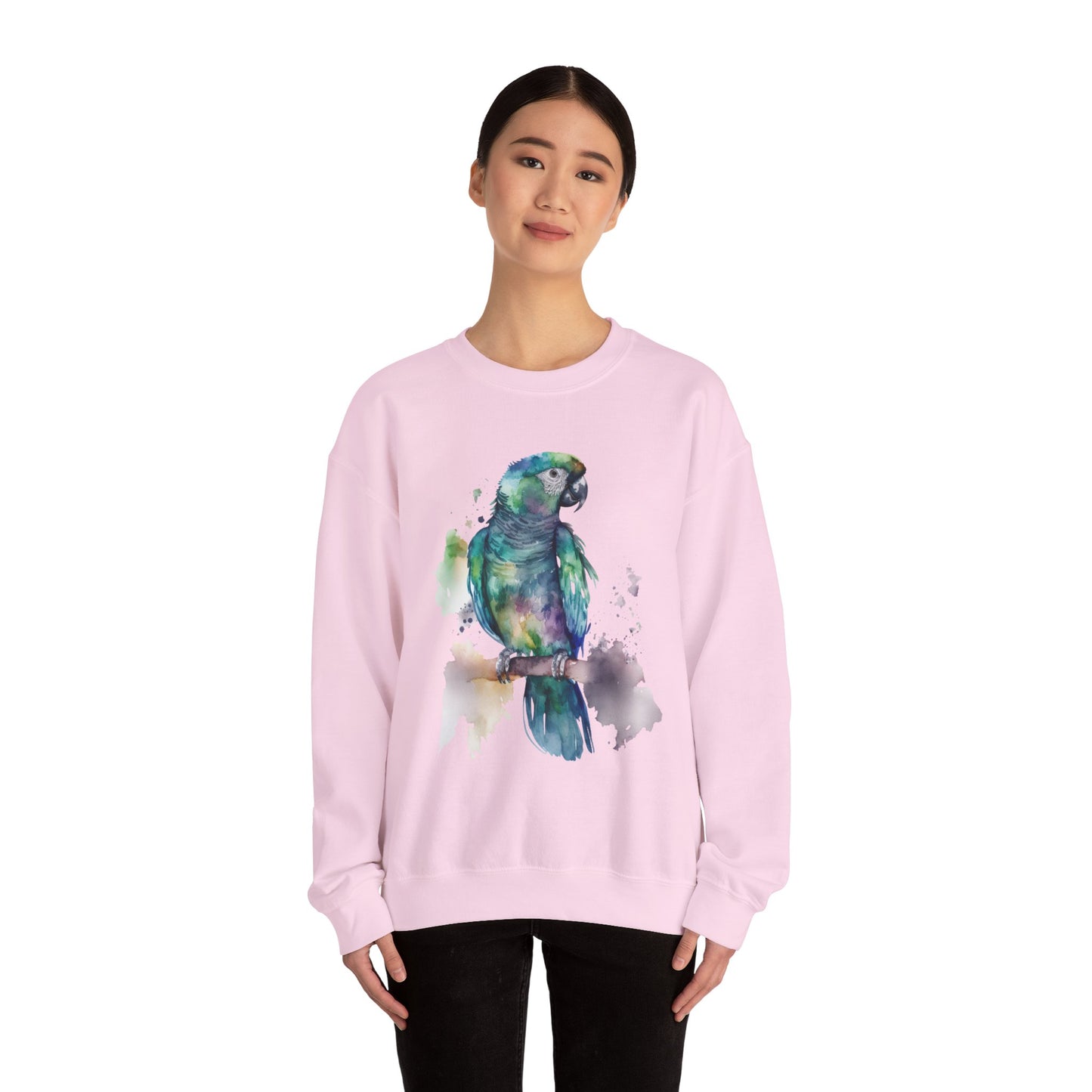 Colorful Parrot Art Unisex Crewneck Sweatshirt - Nature Lover Gift