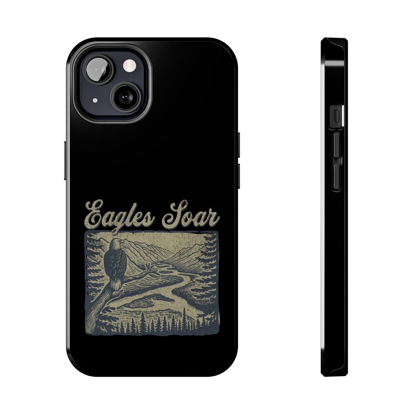 The Nerdy Birder - Eagles Soar Tough Phone Case, Nature Lover Gift, Hiking Accessory, Wildlife Enthusiast, Adventure Protection Case