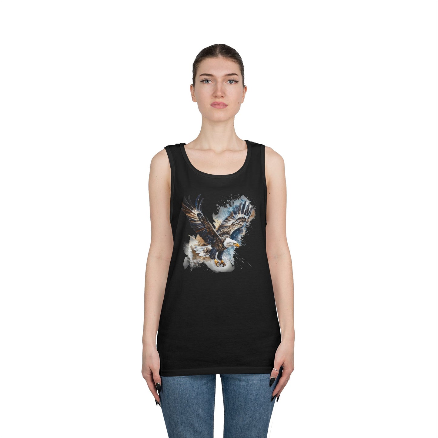 Eagle Graphic Unisex Heavy Cotton Tank Top – Outdoor Adventure Wear