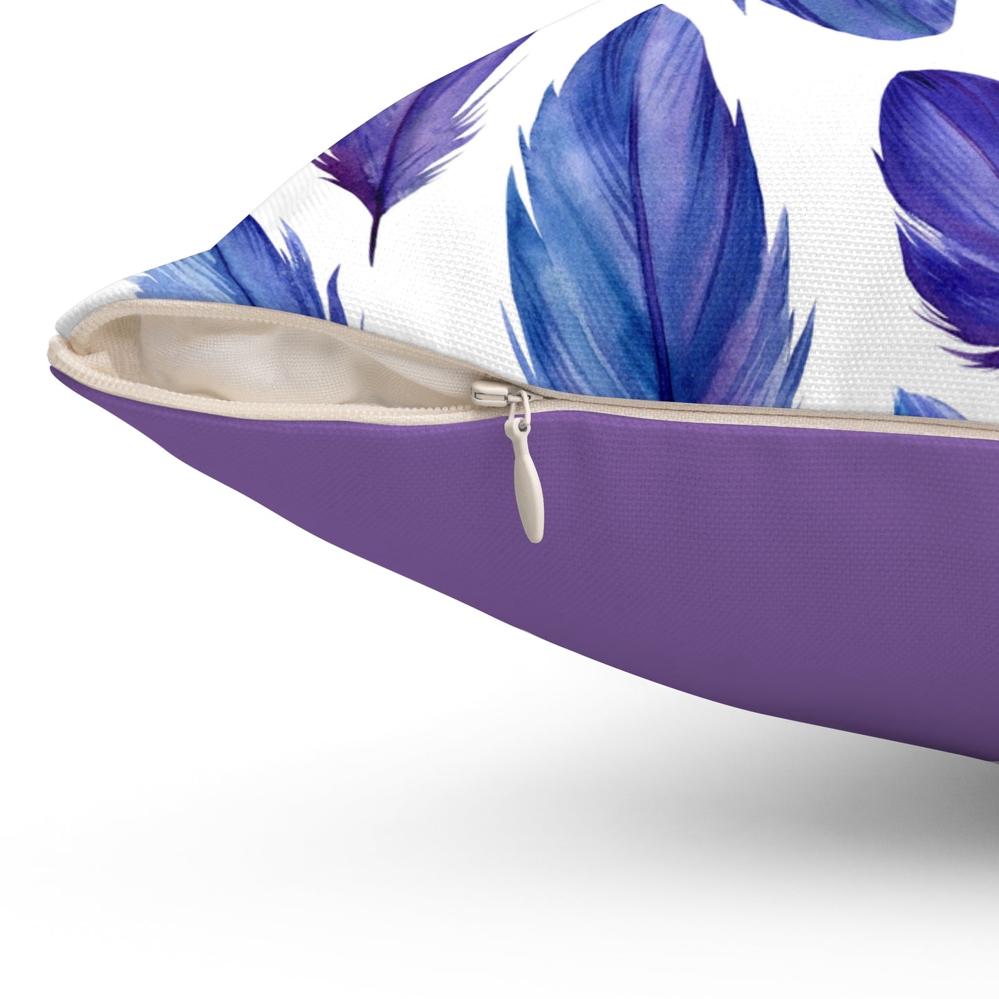 Boho-Chic Purple Hues Feather Decorative Pillow | Cozy Home Accent