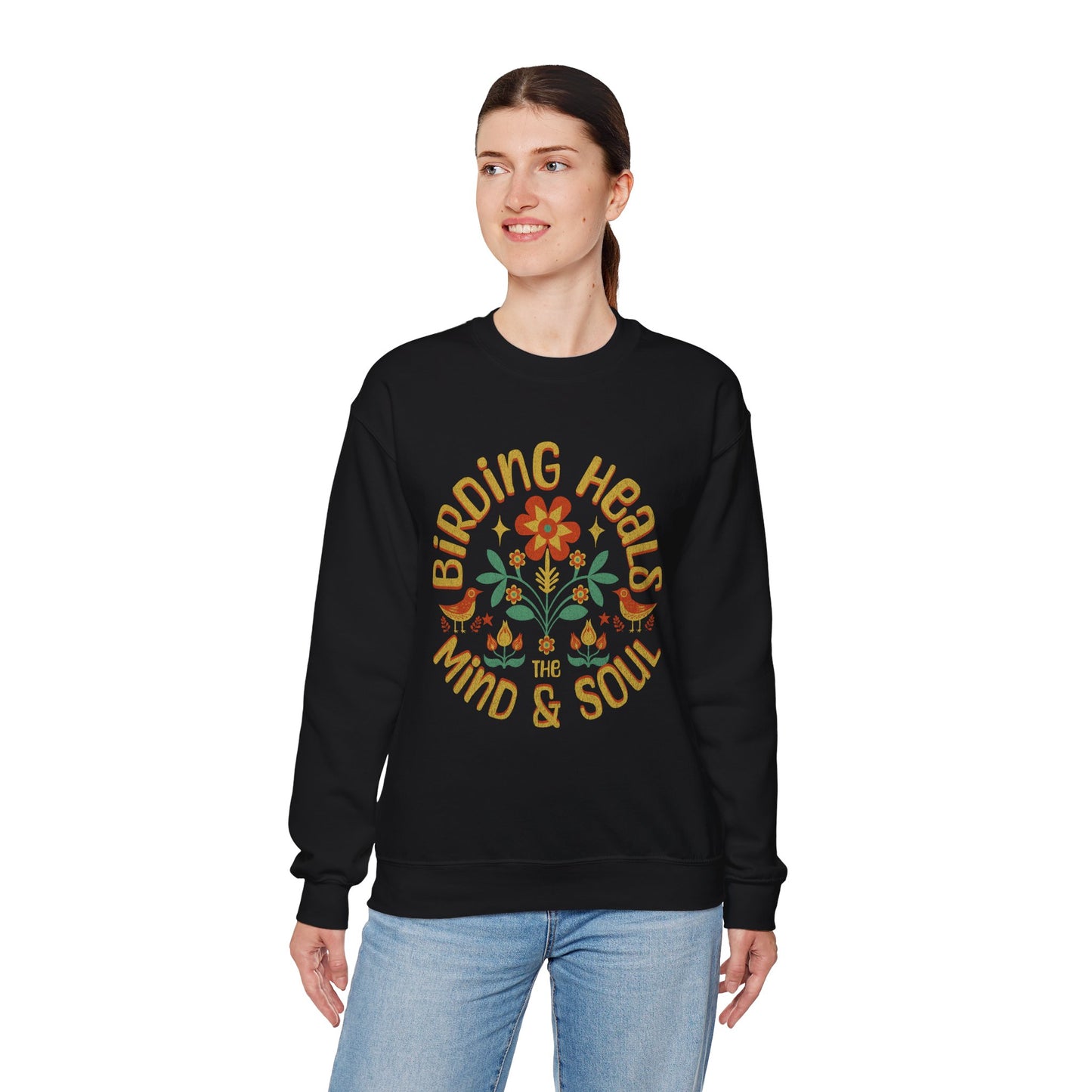 Birding Heals The Mind And Soul Sweatshirt - Unisex Heavy Blend Crewneck