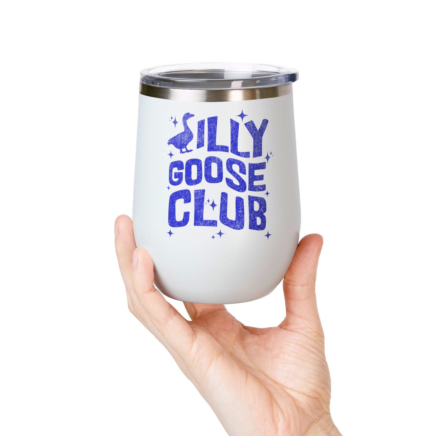 Silly Goose Club Wine Tumbler, Fun Party Gift, Personalized Drinkware, Friendship Gift, Outdoor Adventure Mug