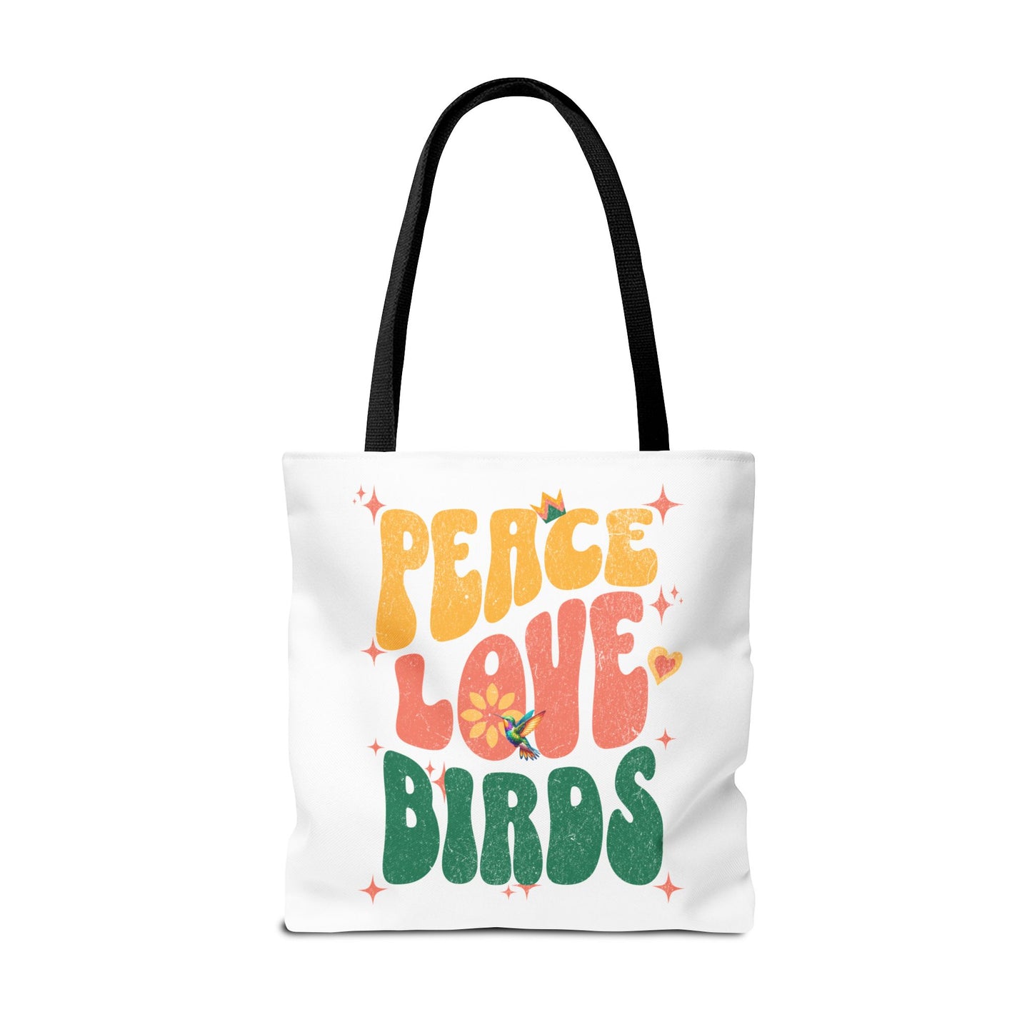 Peace Love Birds Tote Bag – Eco-Friendly Canvas Bag for Nature Lovers