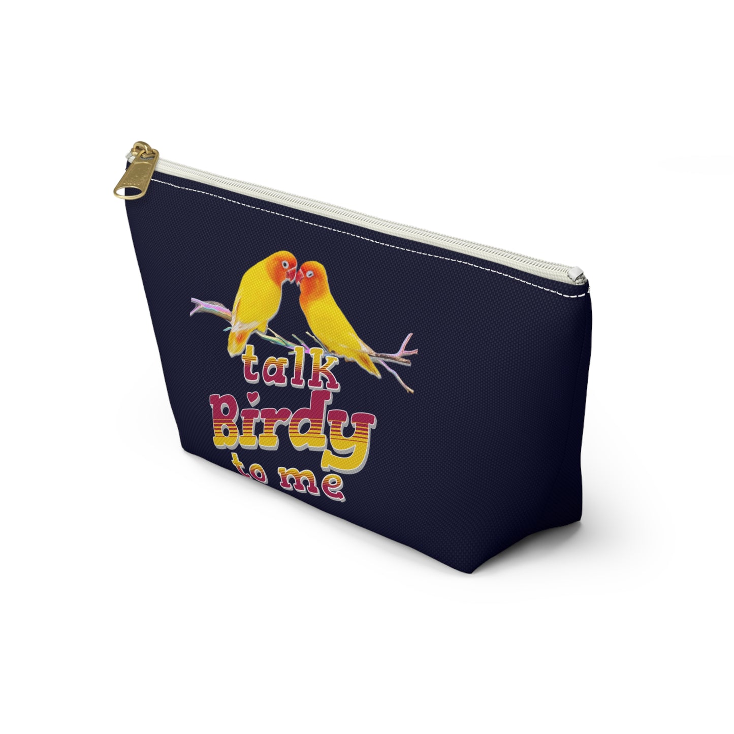 Talk Birdy to Me Vibrant Accessory Pouch - Colorful Bird Design