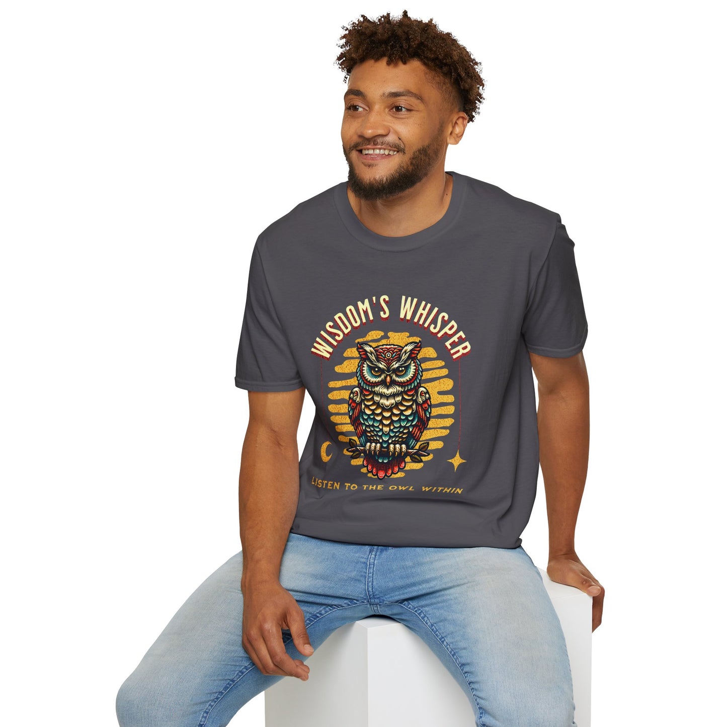 Wisdom's Whisper Unisex Softstyle T-Shirt - Nature Lover's Gift