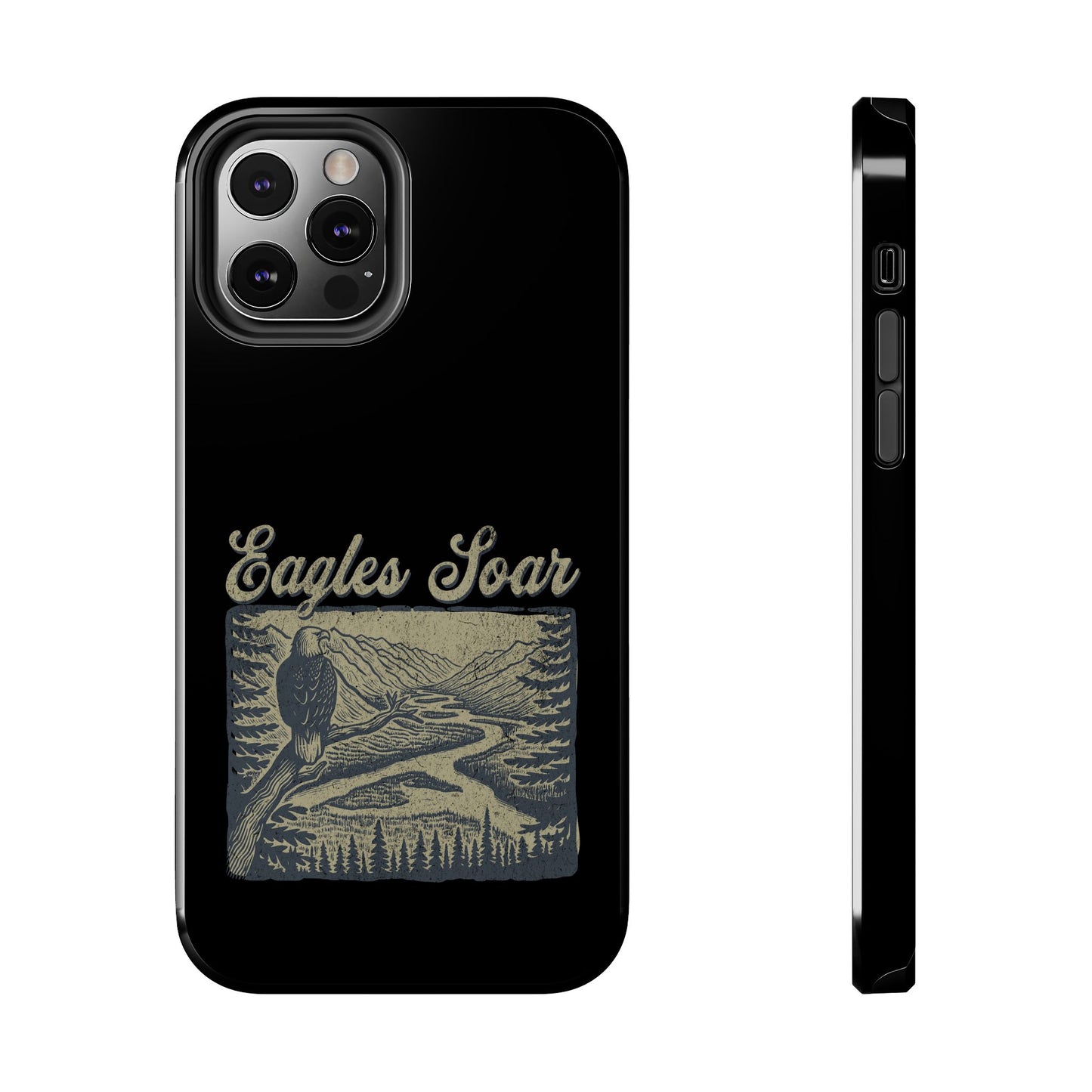 The Nerdy Birder - Eagles Soar Tough Phone Case, Nature Lover Gift, Hiking Accessory, Wildlife Enthusiast, Adventure Protection Case