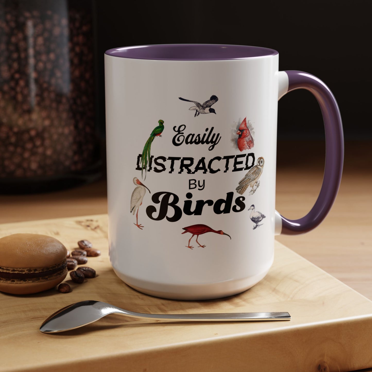 Easily Distracted by Birds Coffee Mug - Fun Accent Mug for Bird Lovers