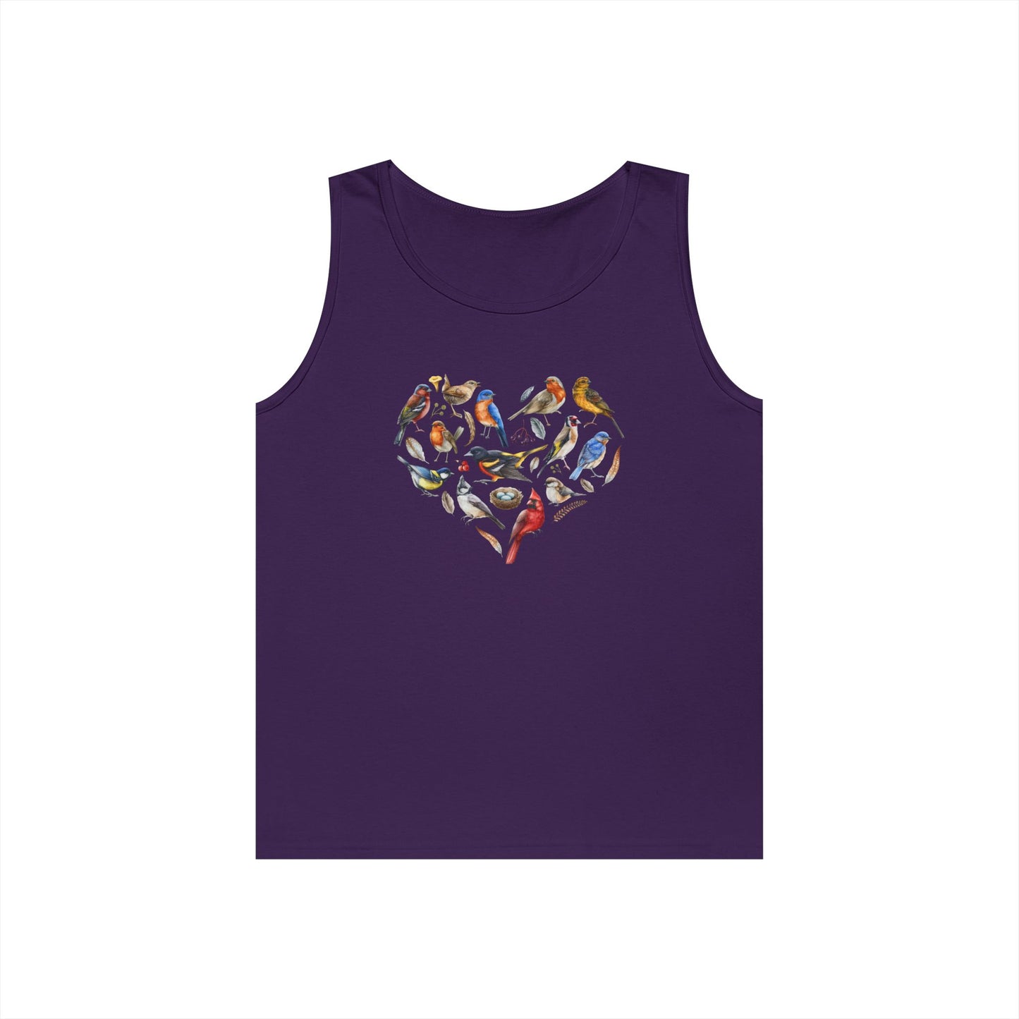 I'm A Nerdy Birder Bird Heart Tank Top, Gift for Bird Lovers, Unisex Summer Wear, Nature Lover's Apparel, Fun Casual Tank