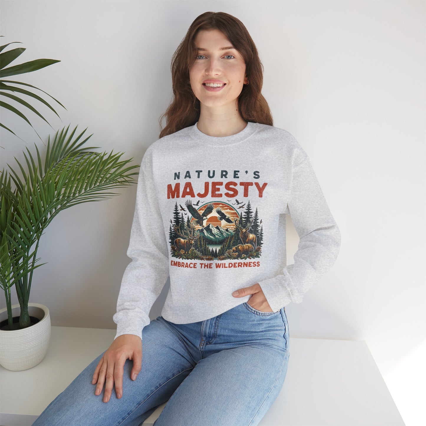 Nature's Majesty Graphic Sweatshirt - Embrace the Wilderness