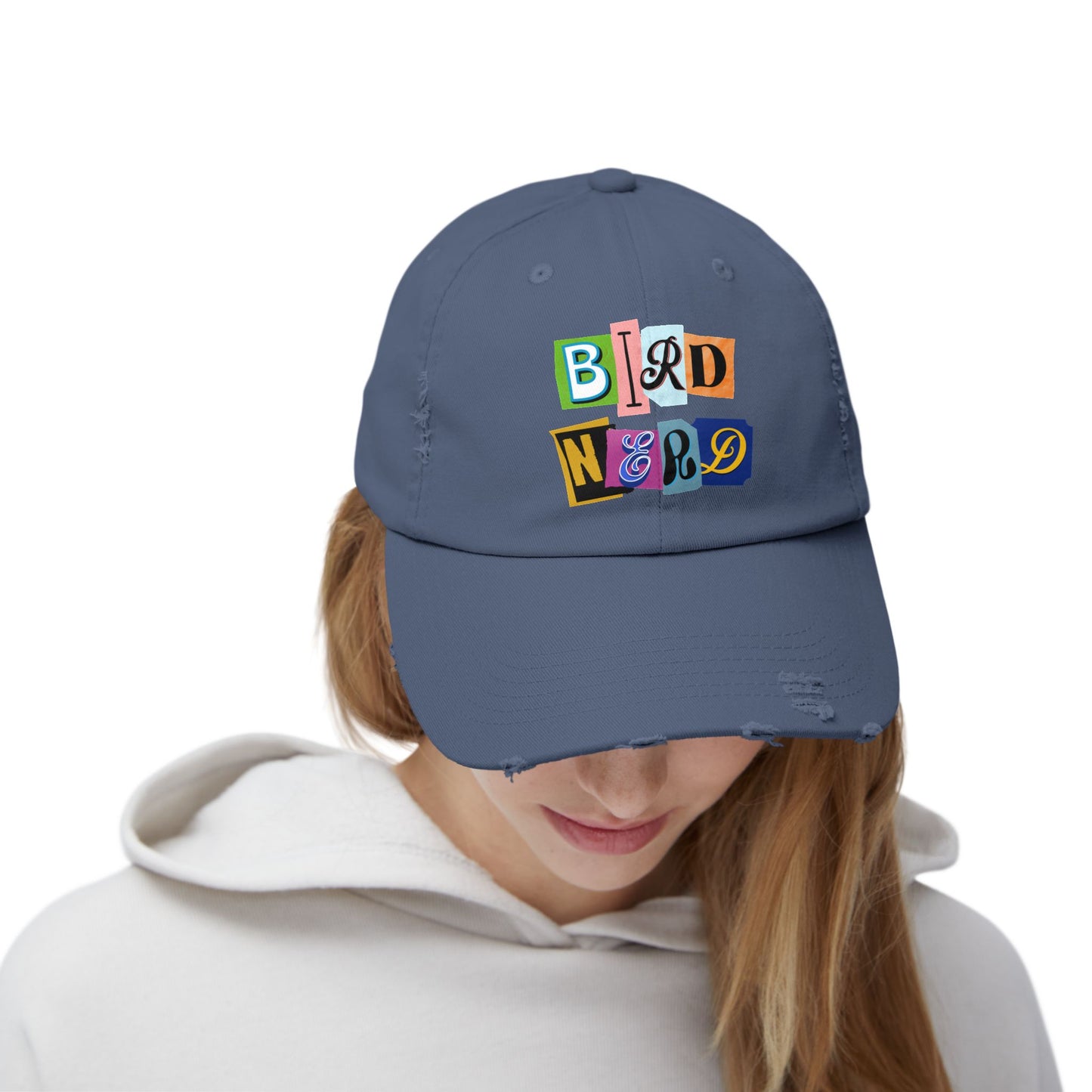 Bird Nerd Playful Unisex Distressed Cap - Perfect for Bird Lovers & Nerds