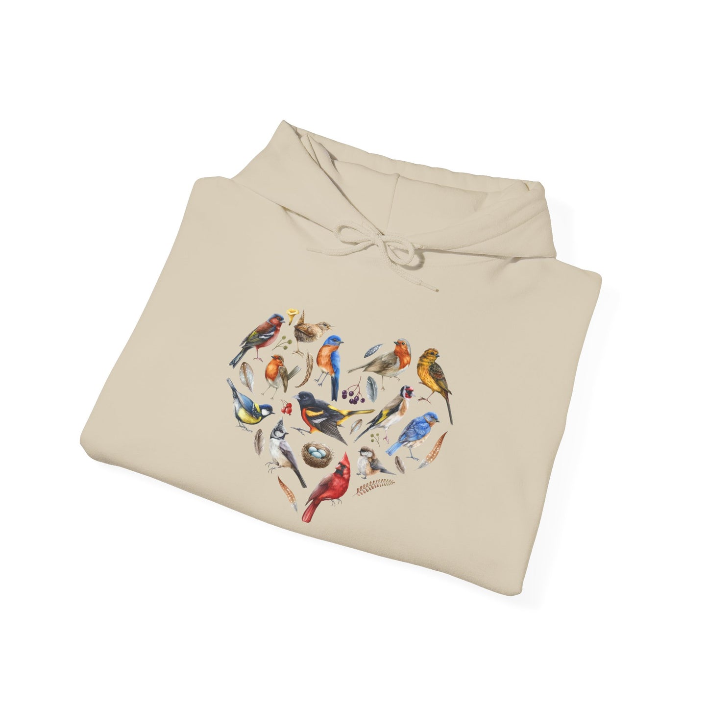Bird Heart Unisex Hoodie - Cozy Sweatshirt for Nature Lovers