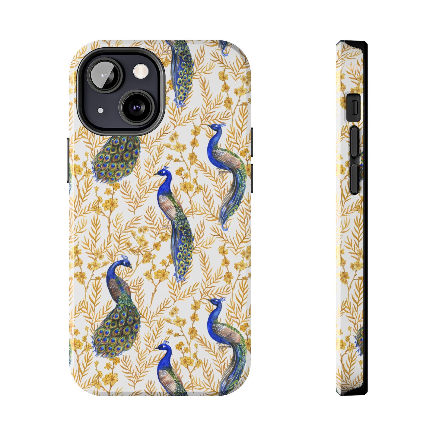 Elegant Peacock Tough Phone Case - Stylish Protection for Nature Lovers
