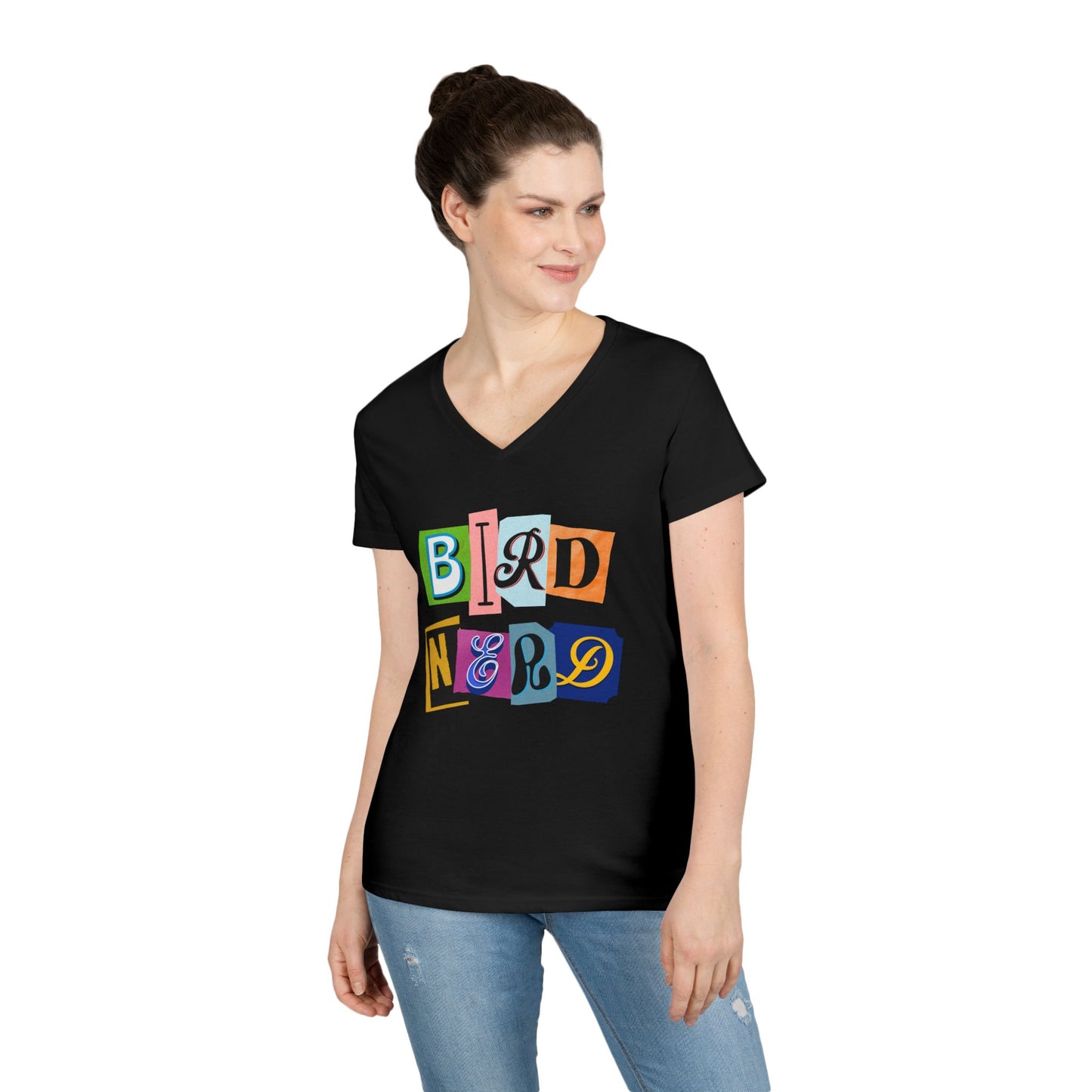 Bird Nerd Ladies' V-Neck T-Shirt