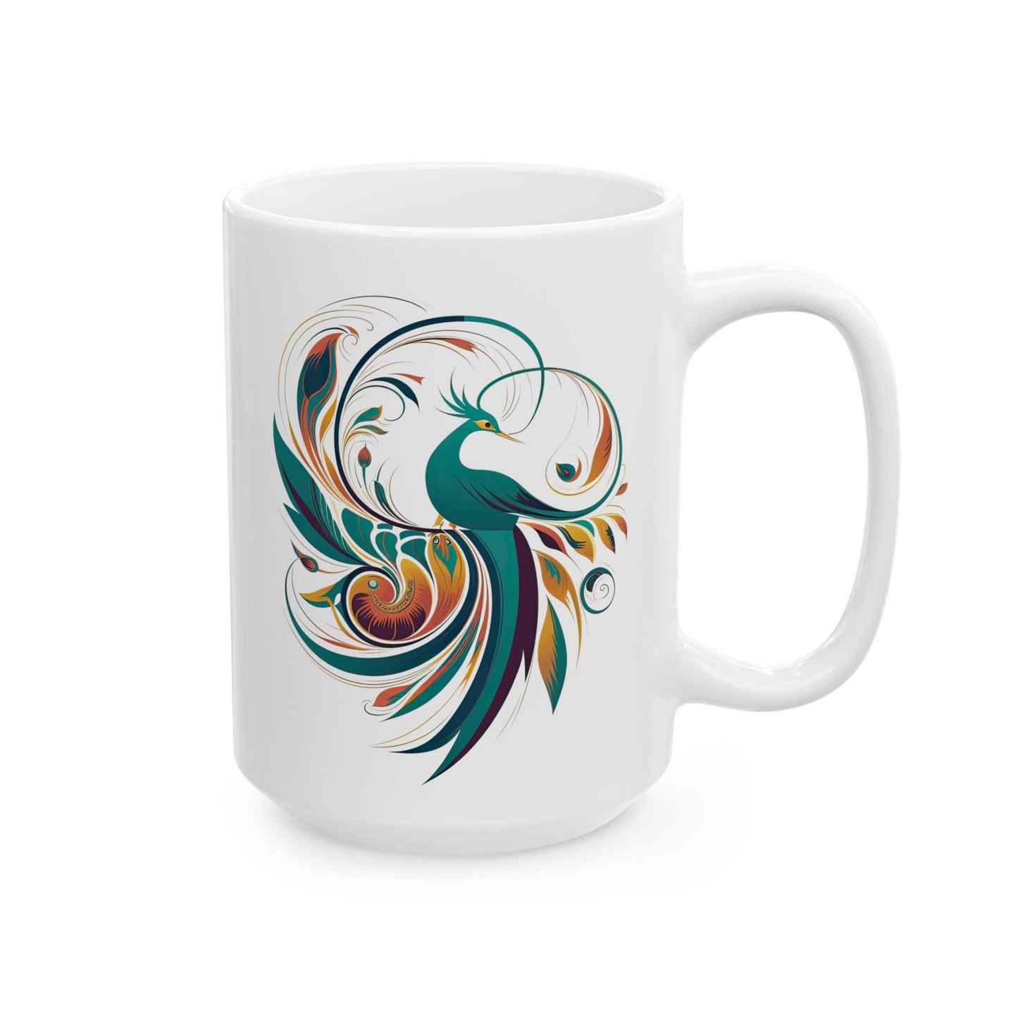 Elegant Peacock Mug Ceramic Mug