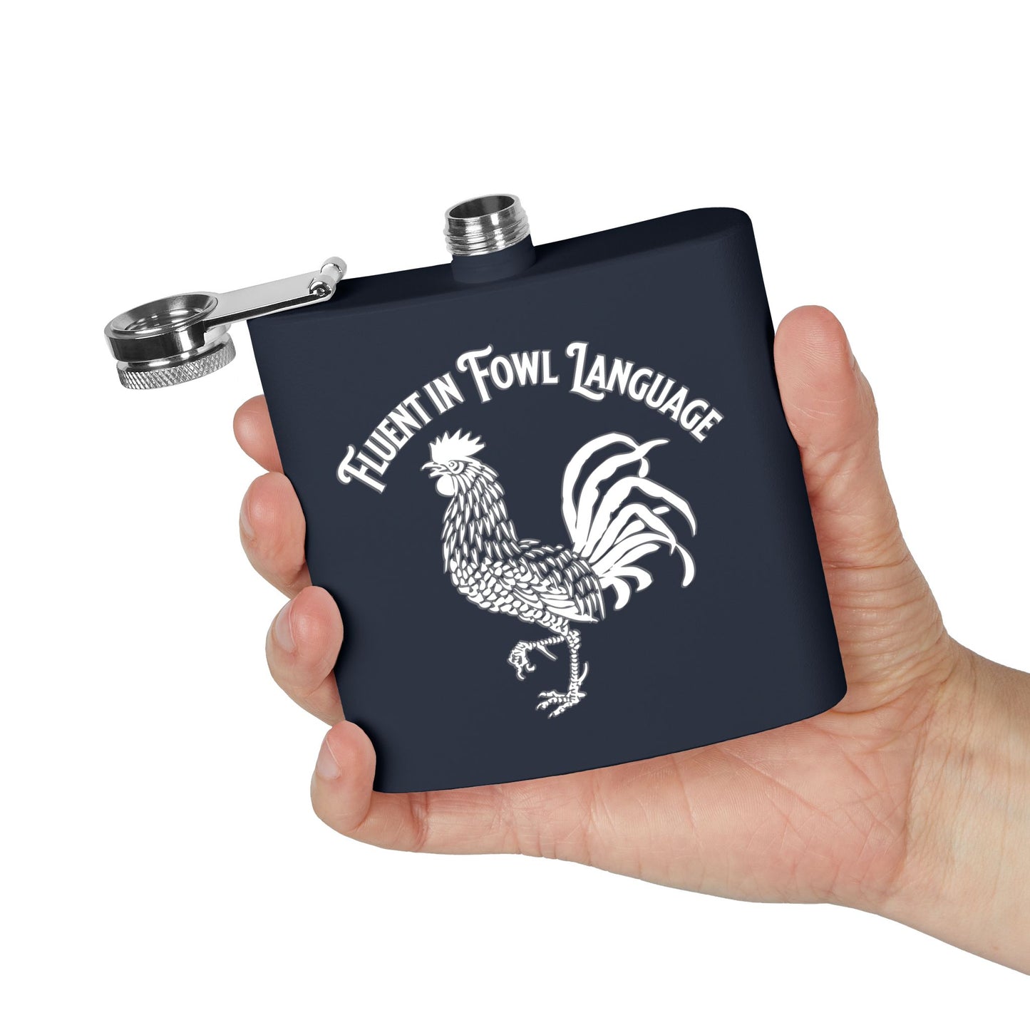 Fluent in Fowl Language Stainless Steel Flask - 6oz