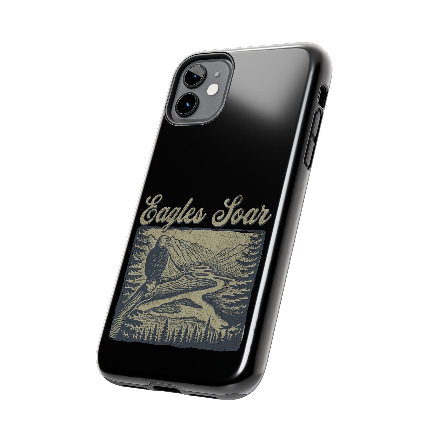 The Nerdy Birder - Eagles Soar Tough Phone Case, Nature Lover Gift, Hiking Accessory, Wildlife Enthusiast, Adventure Protection Case