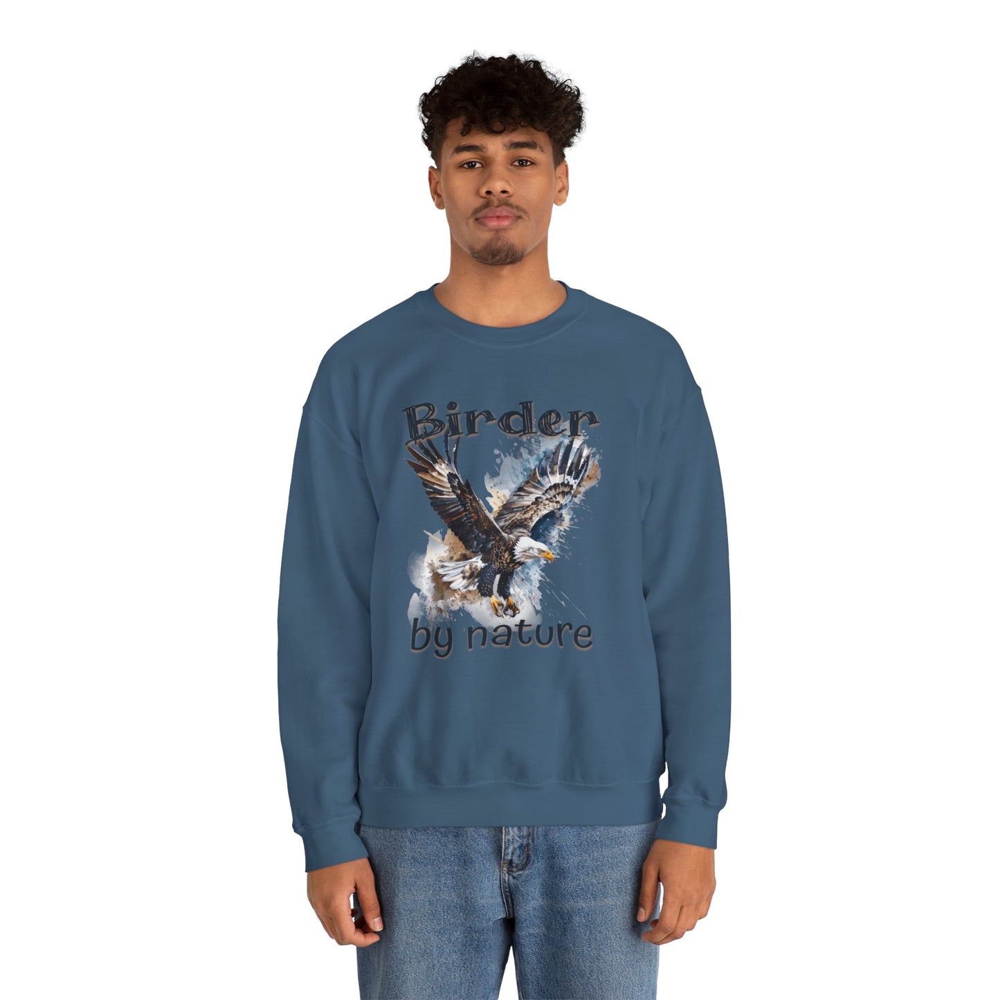 Eagle Birding By Nature Birding Enthusiast Crewneck Sweatshirt
