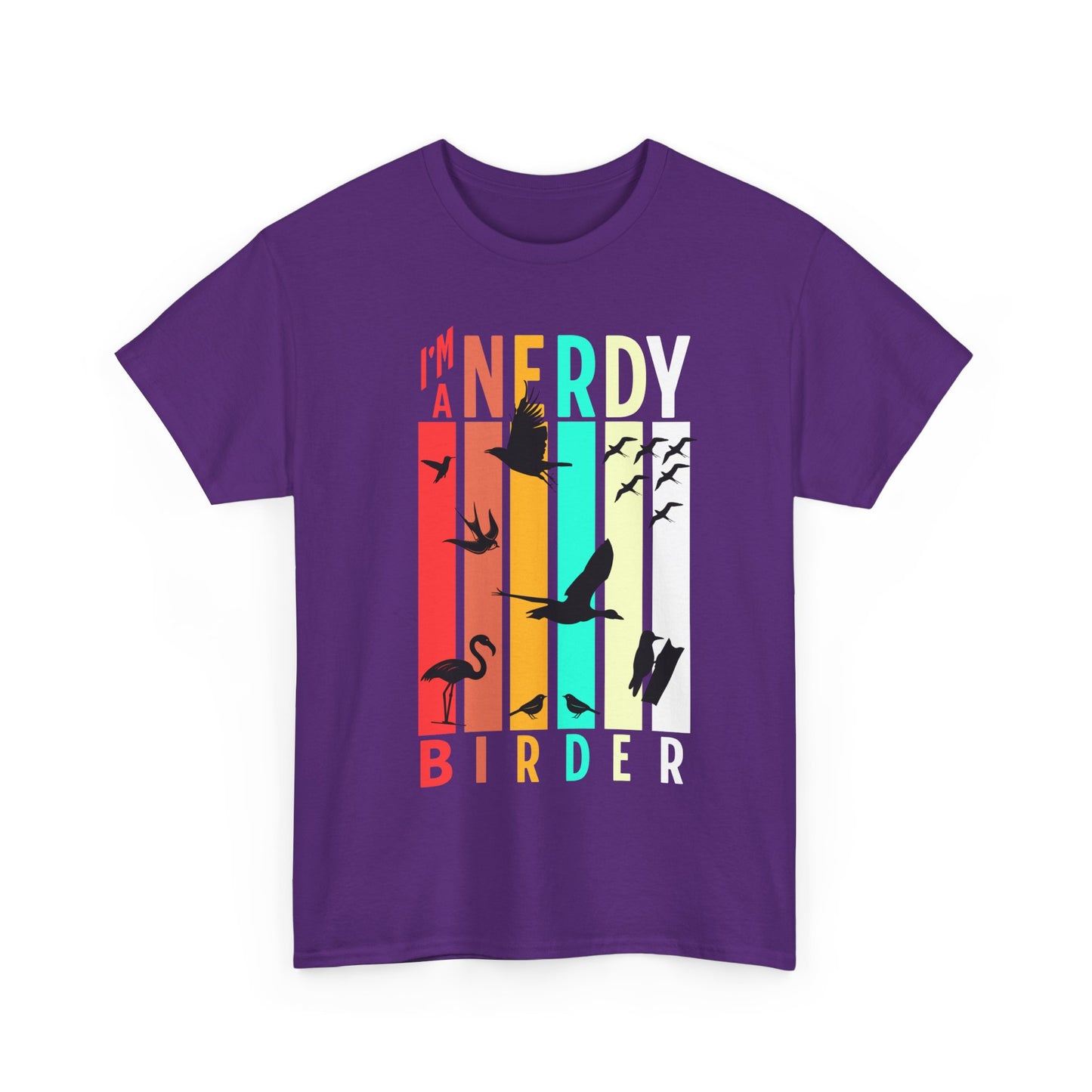 I'm a Nerdy Birder Unisex Heavy Cotton Tee - Perfect Gift for Bird Lovers & Nature Enthusiasts