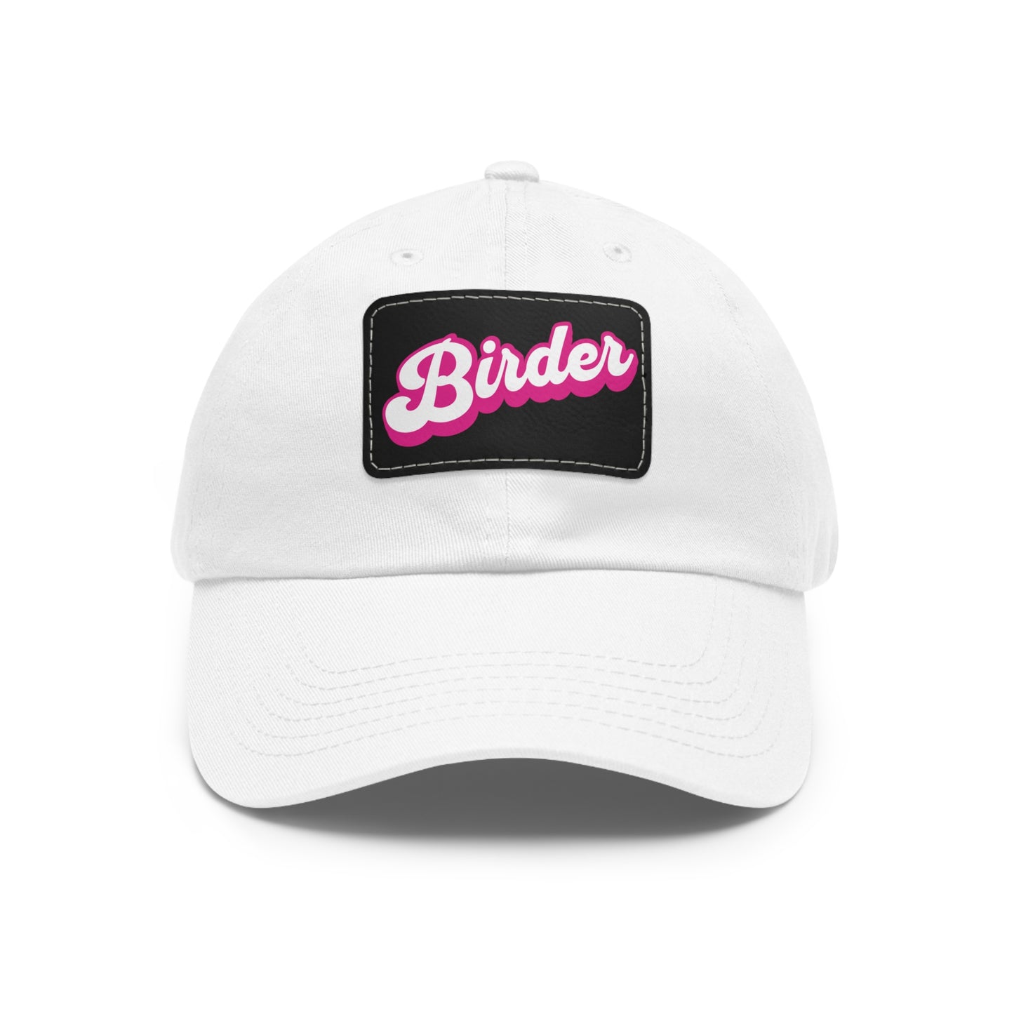 The Nerdy Birder - Birder Hat with Leather Patch for Inspired by childhood memories of playful glamour, Stylish Outdoor Cap, Gift for Bird Watching Enthusiasts, Casual Fashion Accessory